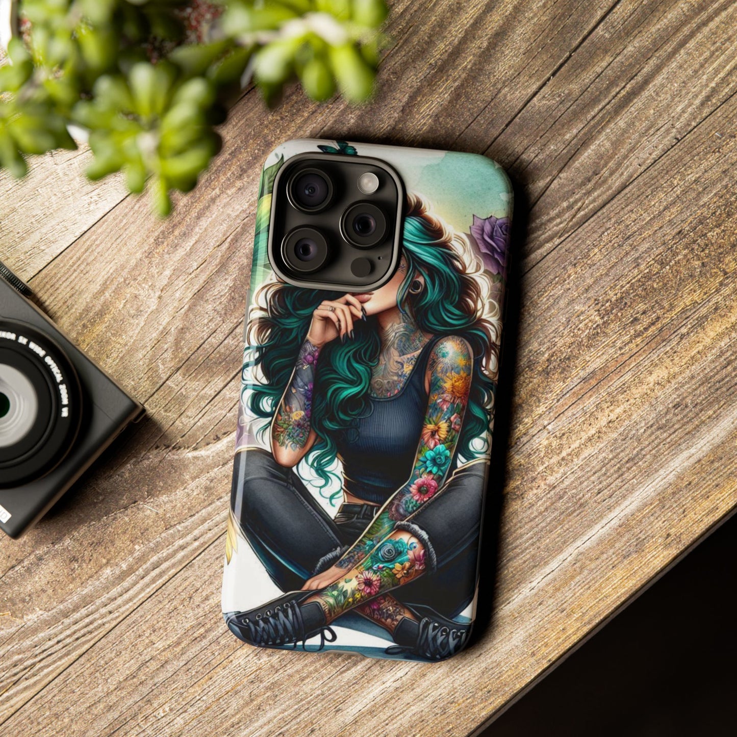 Urban Wildflower – Edgy Tattooed Beauty Mobile Cover
