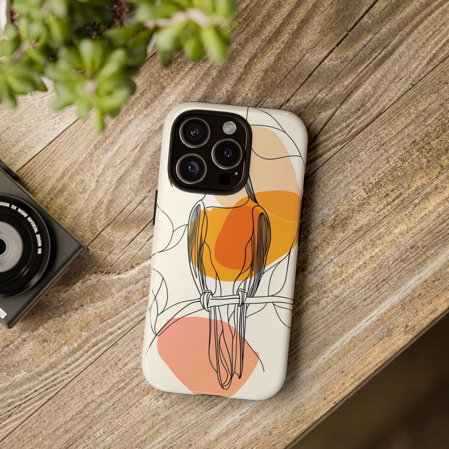 Tropical Lines: Abstract Toucan Art Phone Case for iPhone, Samsung & Pixel