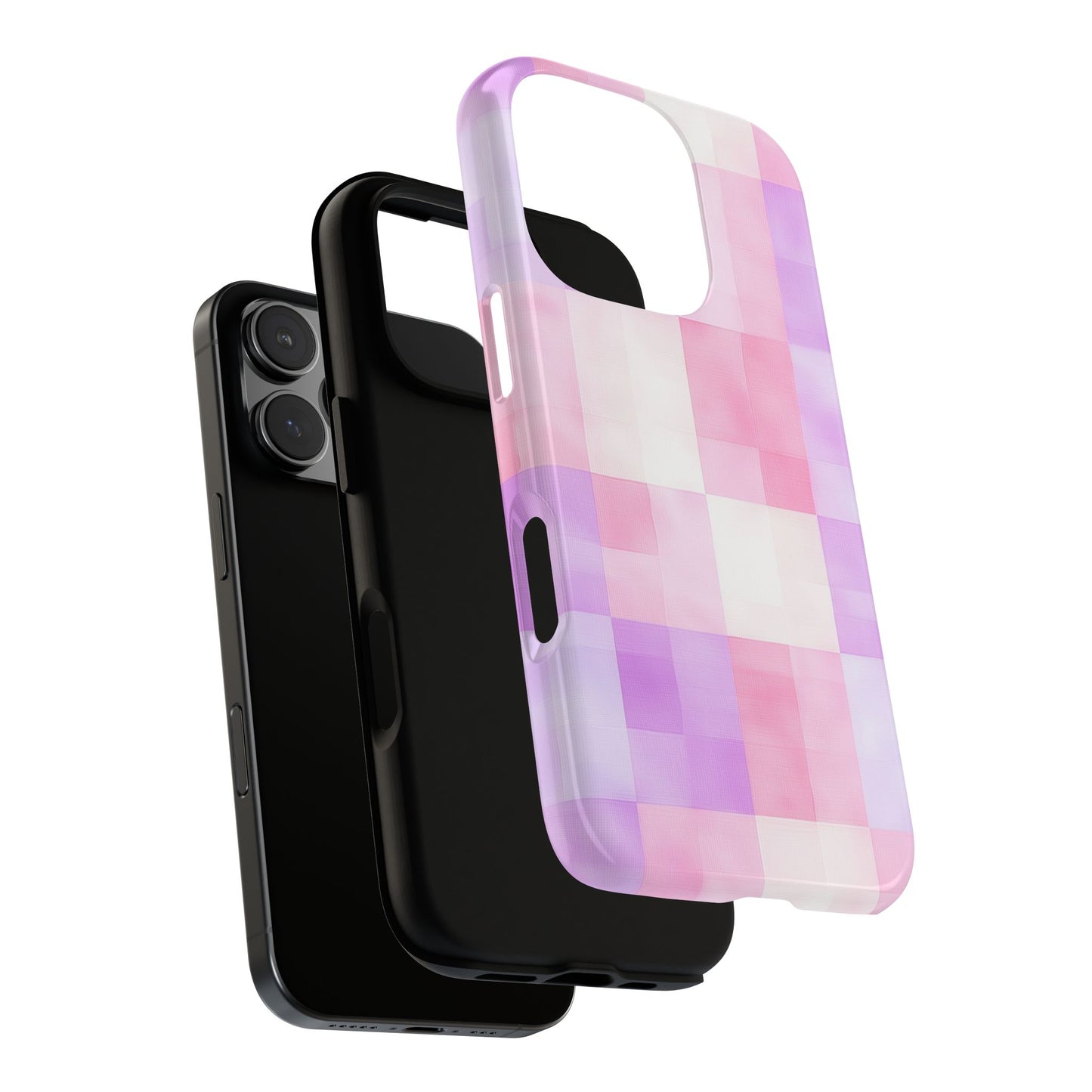 Kawaii Gingham Pastel Phone Case for iPhone, Samsung, Google Pixel