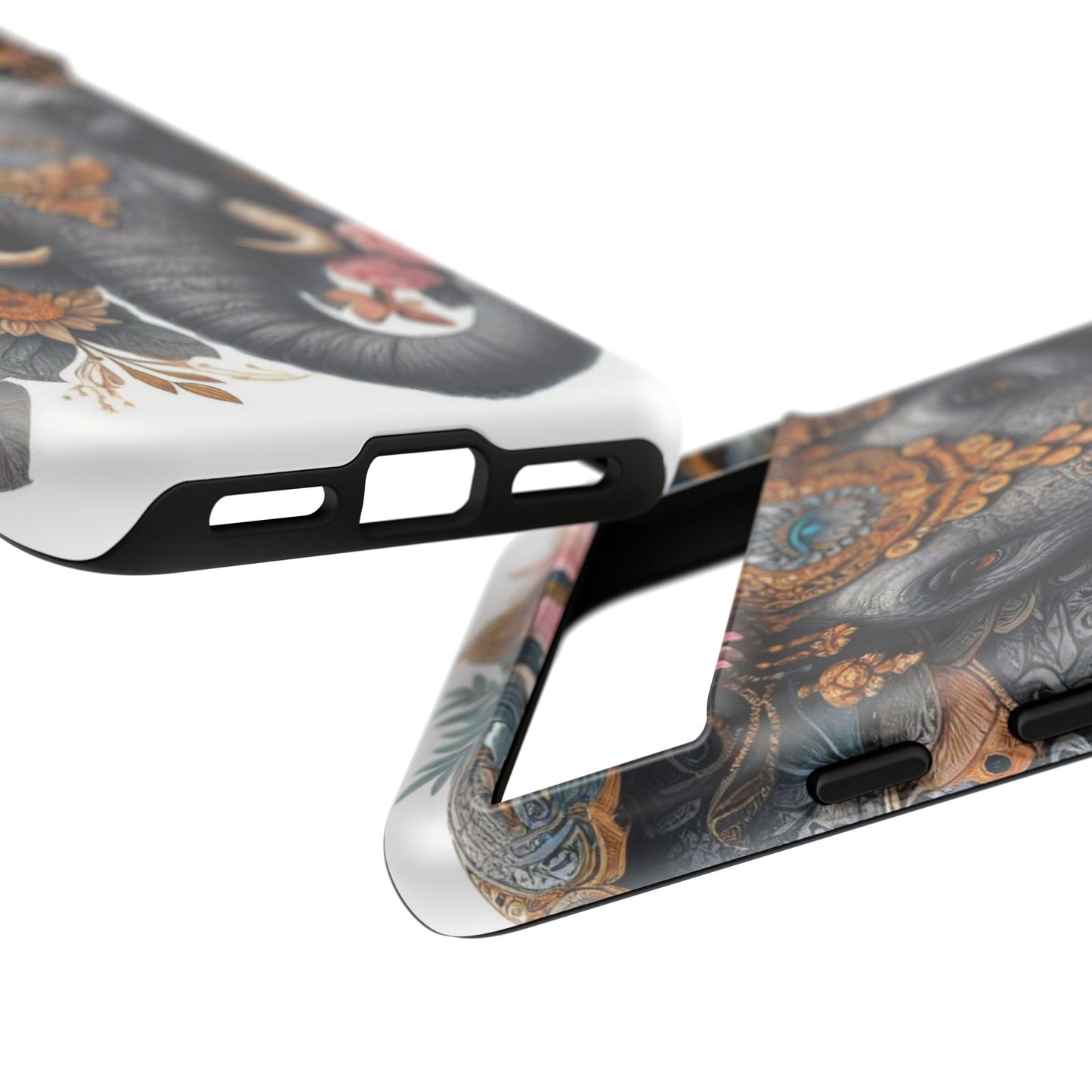 Golden Royal Elephant Mobile Cover – Luxurious Ornate Art