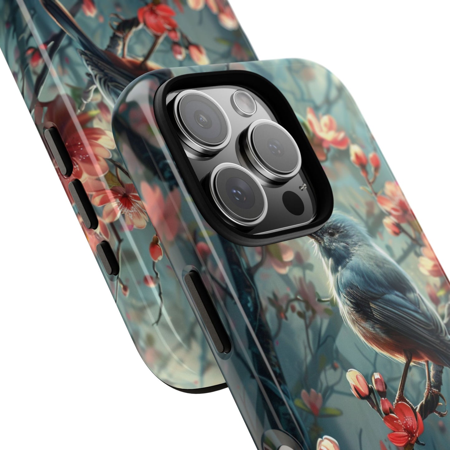 Floral Bird Phone Case β Elegant Nature-Inspired Design for iPhone, Samsung & Google Pixel