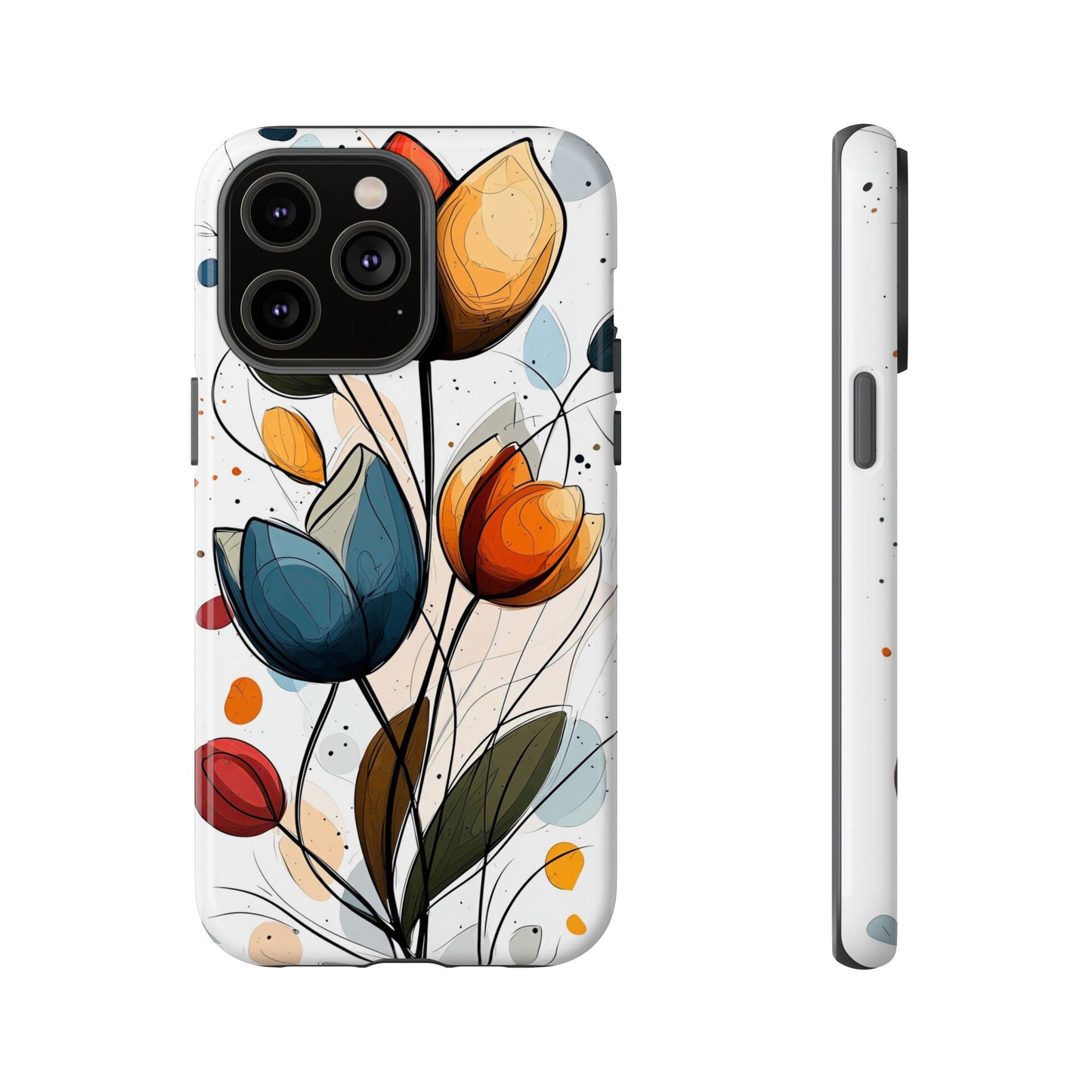 Tulip Whimsy – Artistic Floral Phone Case for iPhone, Pixel & Samsung