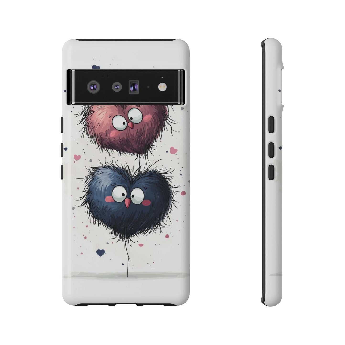 Fluffy Love Duo - Cute Anime Phone Case for iPhone, Samsung, Google Pixel