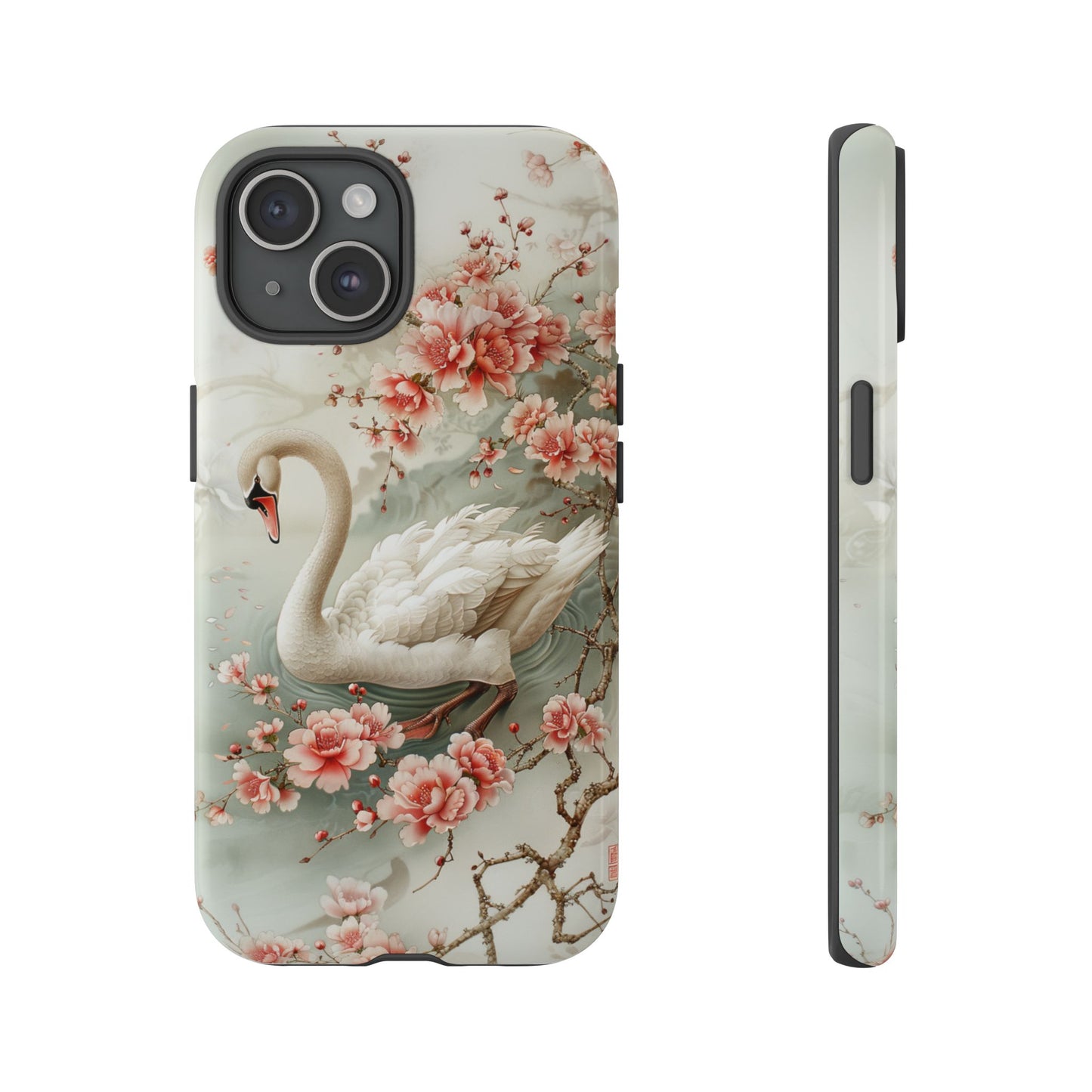 Floral Swan Phone Case β Bird Phone Case, Elegant & Protective for iPhone, Samsung & Google Pixel