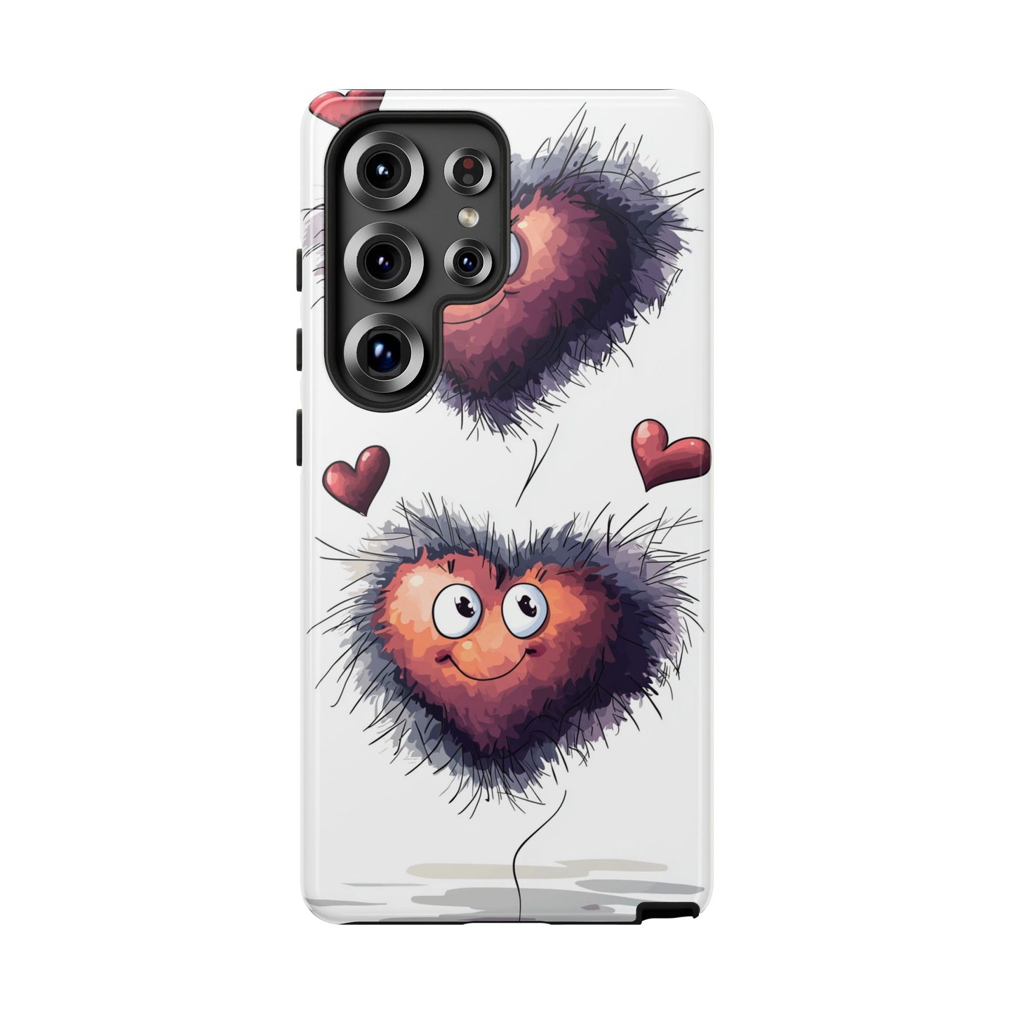 Fuzzy Love Hearts - Cute Anime Phone Case for iPhone, Samsung, Google Pixel