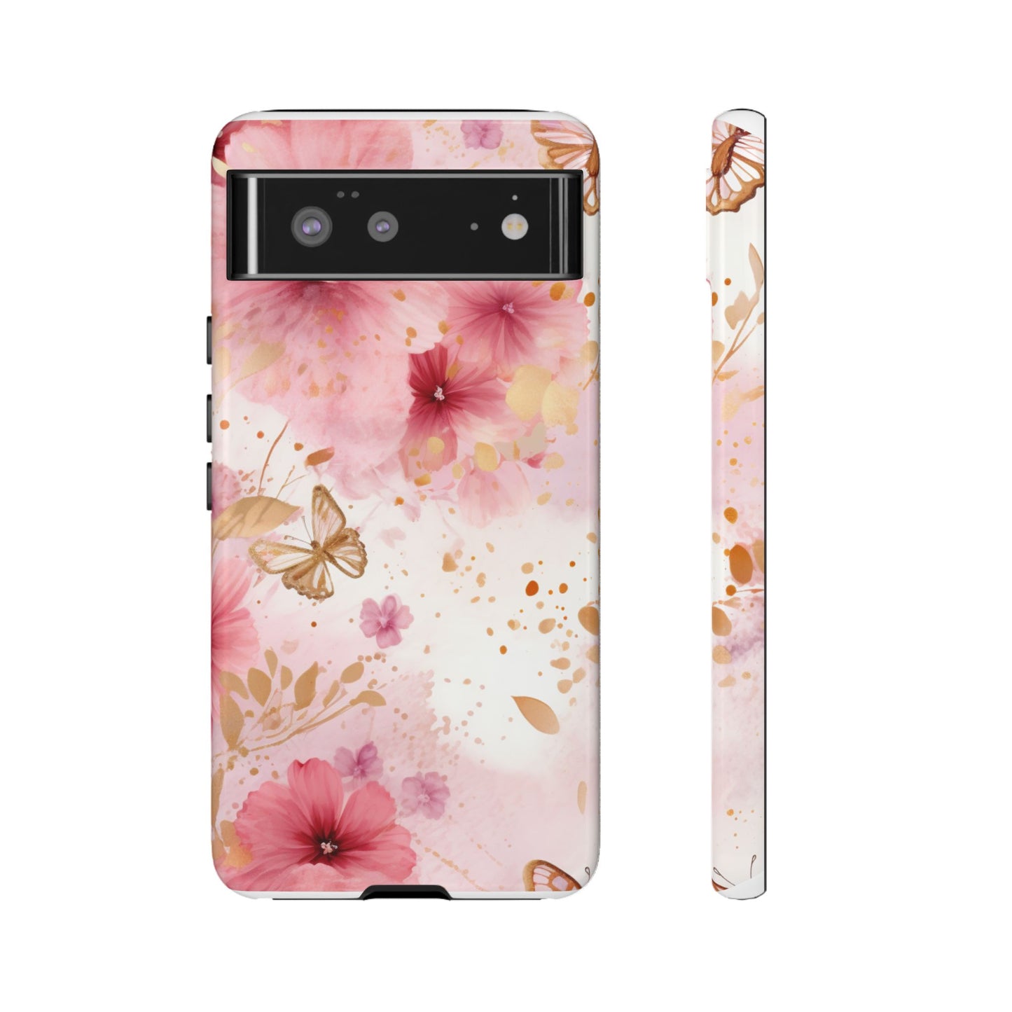Blush Elegance Floral Mobile Case