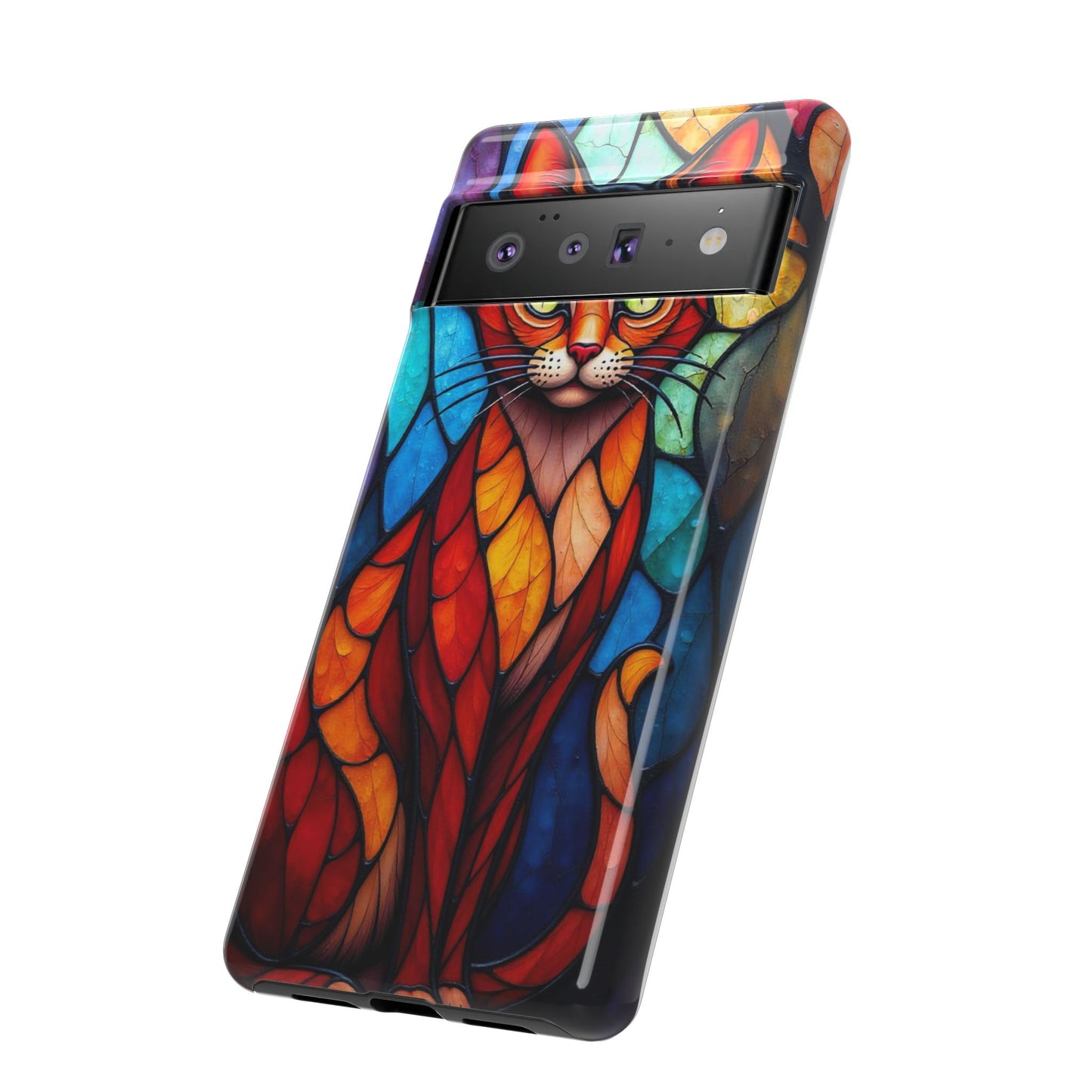 Geometric Cat: Colorful Abstract Portrait