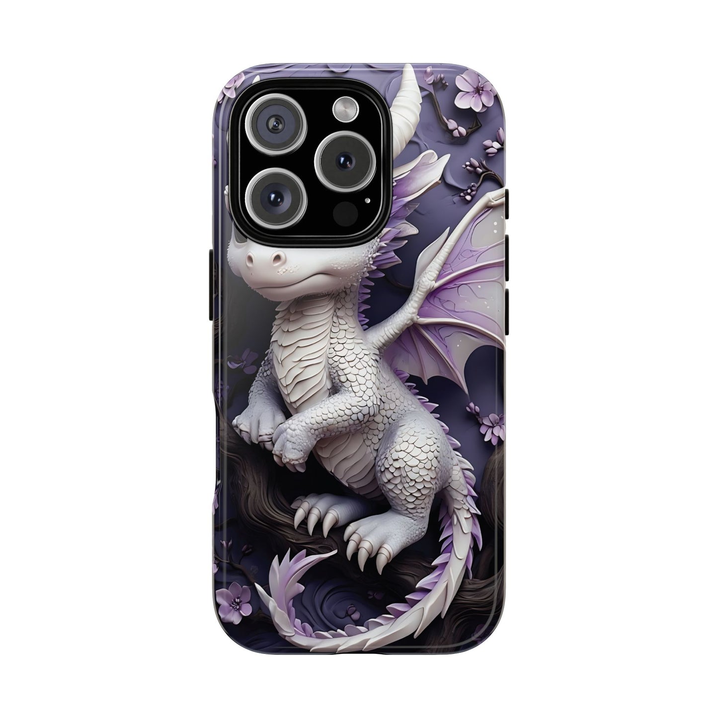 Charming Young Dragon on a Branch Phone Case Design