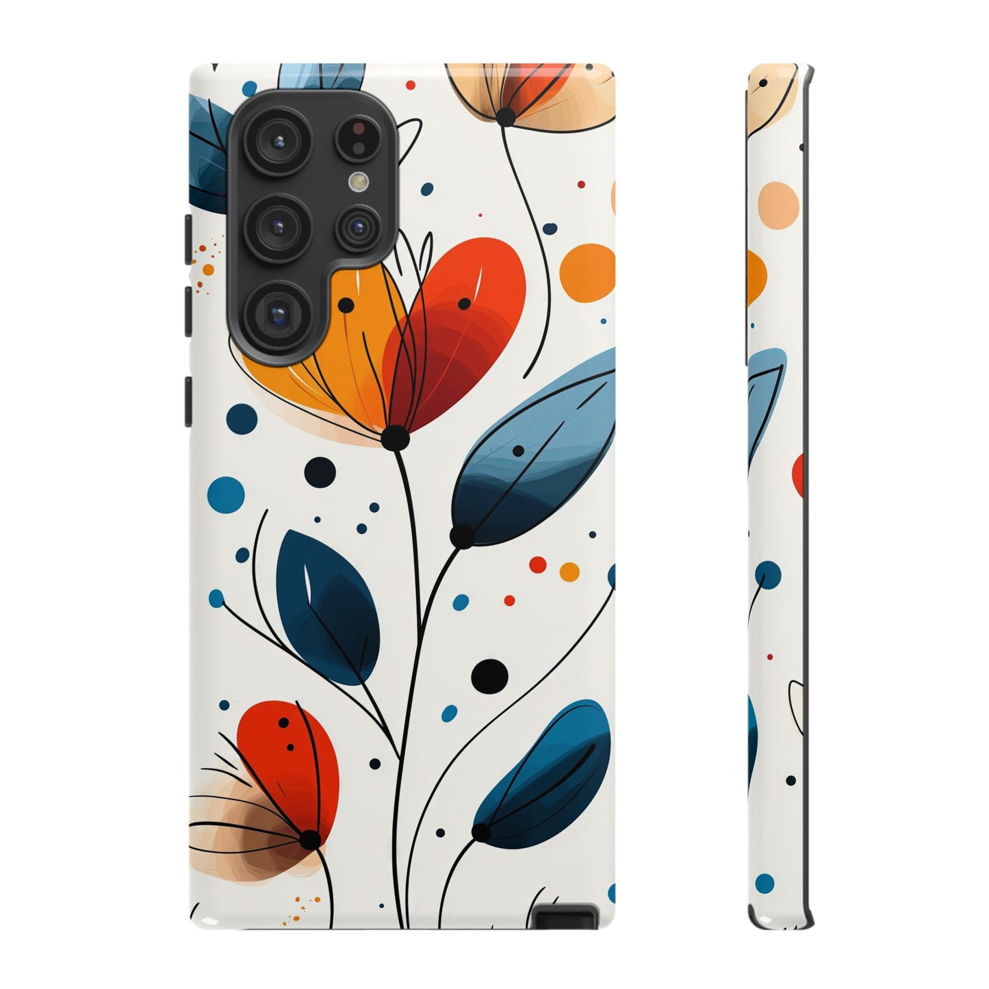 Floral Phone Case for iPhone, Samsung & Pixel | Abstract Colorful Flower Design | Vibrant Botanical Protective Cover