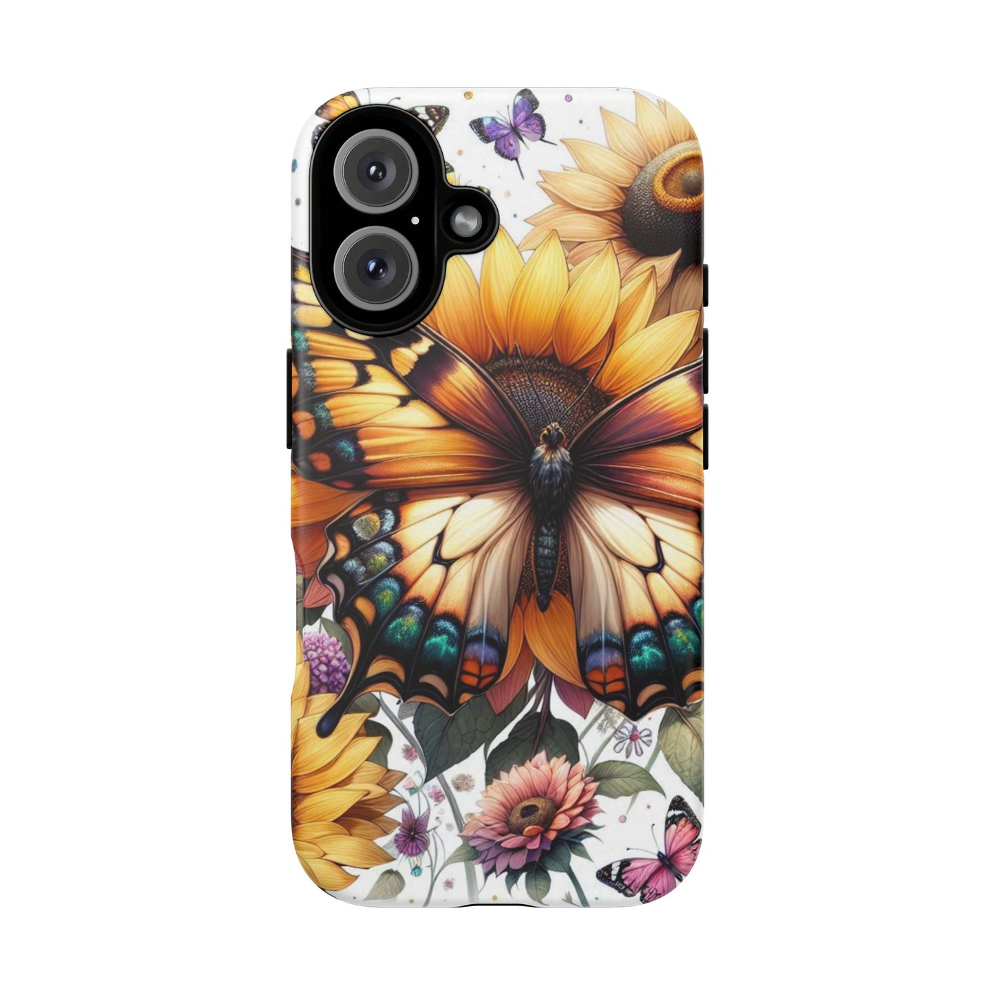Golden Wings – Sunflower & Butterfly Wonderland Mobile Cover