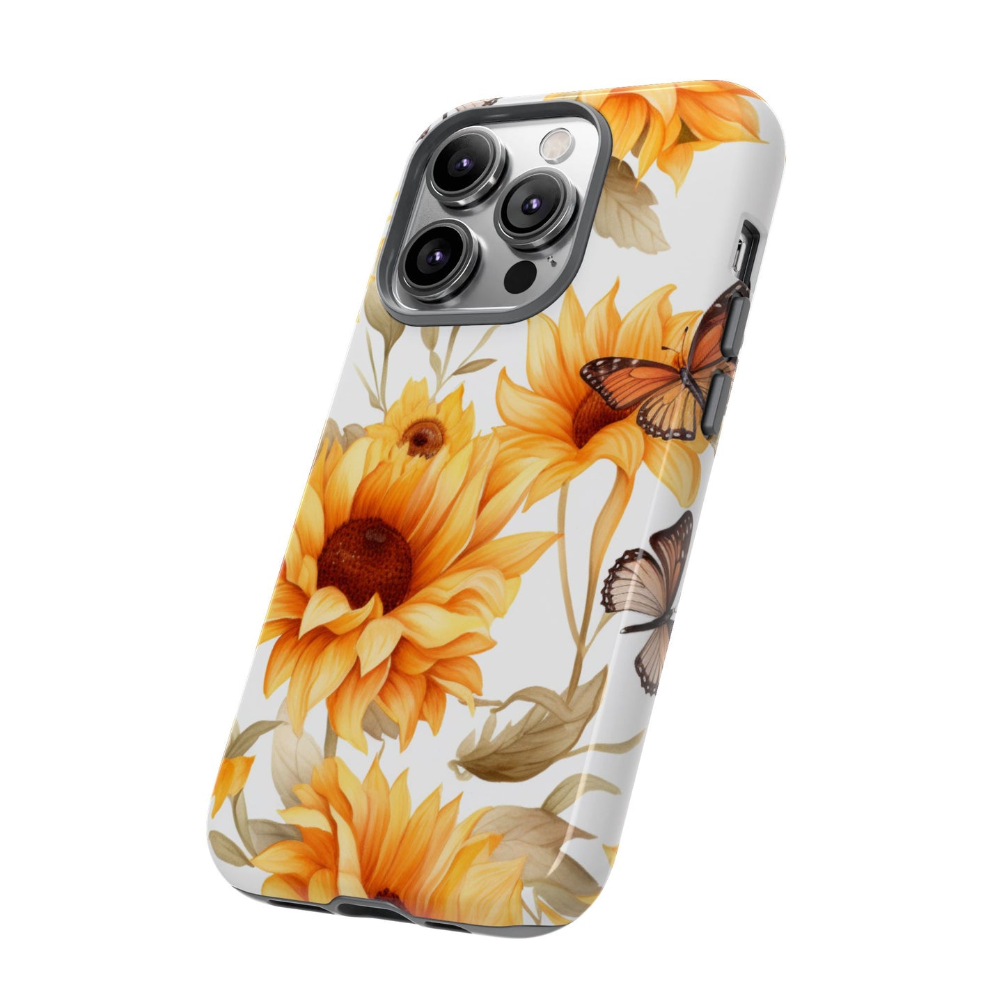 Sunflower & Butterfly Aesthetic Mobile Case – Bright & Nature-Inspired