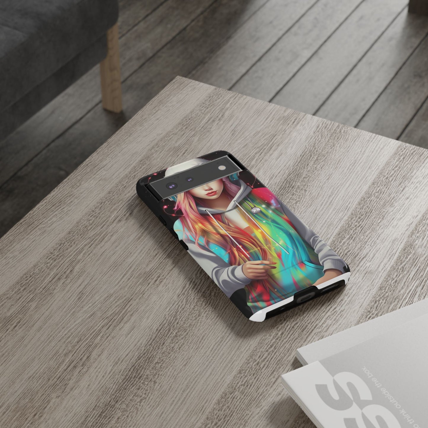 Anime Girl Phone Case - Cute Aesthetic Cover for iPhone, Samsung & Google Pixel, Girly Phone Case, Kawaii Phone Case, Anime Lover Gift