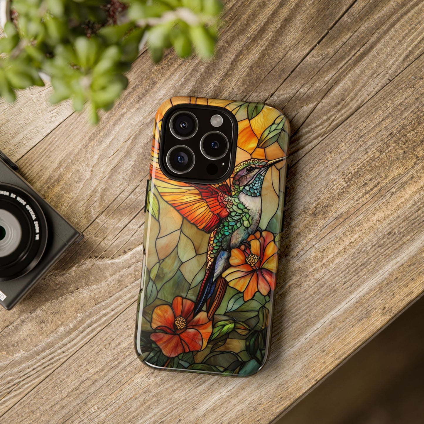 Whispers in Flight – Mosaic Hummingbird Phone Case for iPhone, Samsung & Pixel