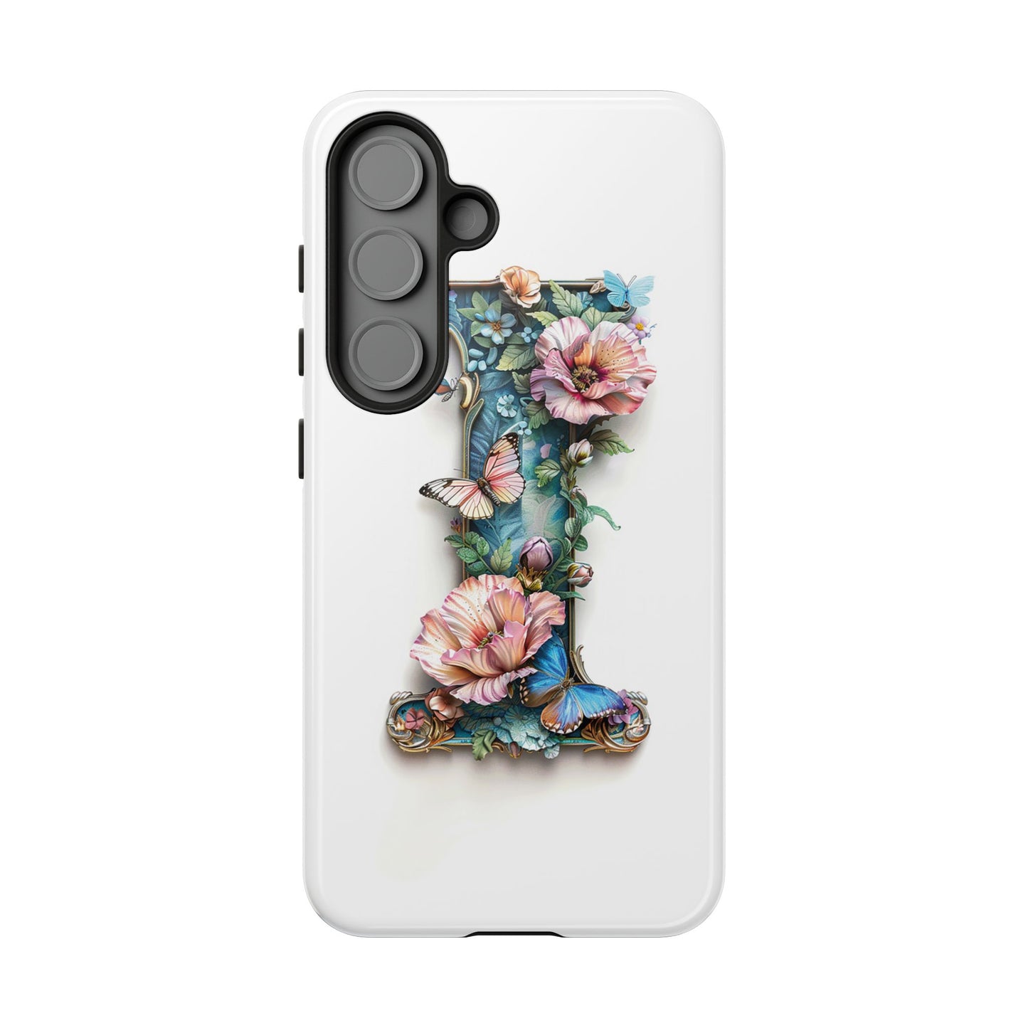 Floral Letter I Phone Case β Personalized Aesthetic Cover for iPhone, Samsung & Google Pixel