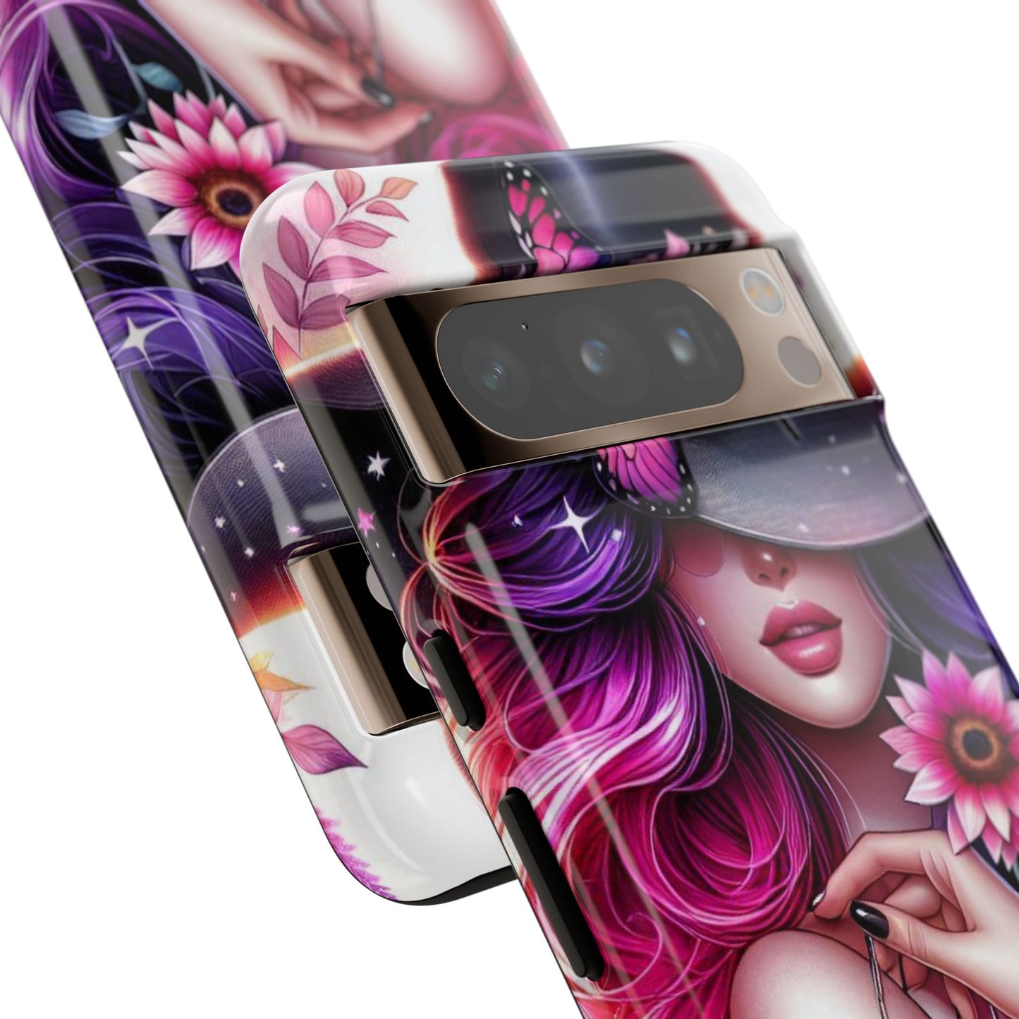 Celestial Charm – Cosmic Cowgirl & Butterfly Magic Mobile Cover
