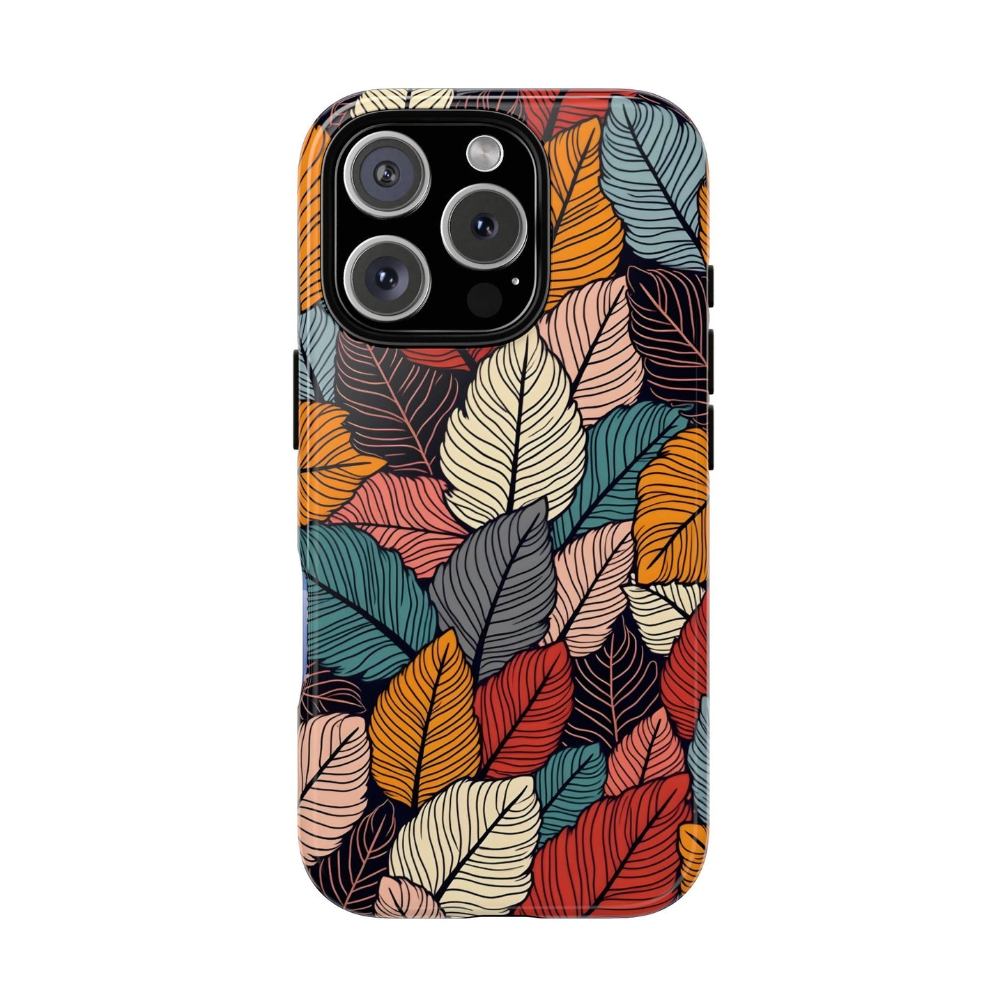 Colorful Abstract Leaves Pattern Design