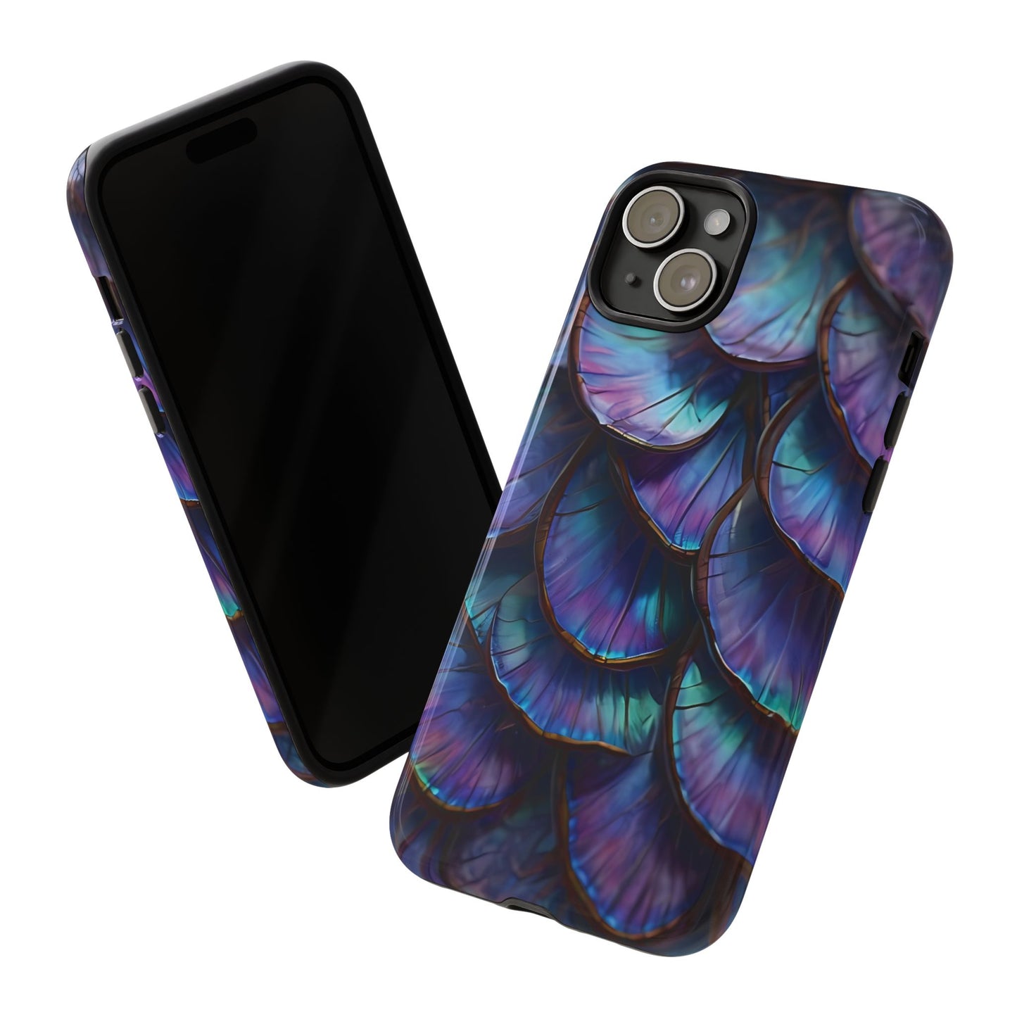 Abstract Macro Shot of Iridescent Butterfly Fish Scales Phone Case Design