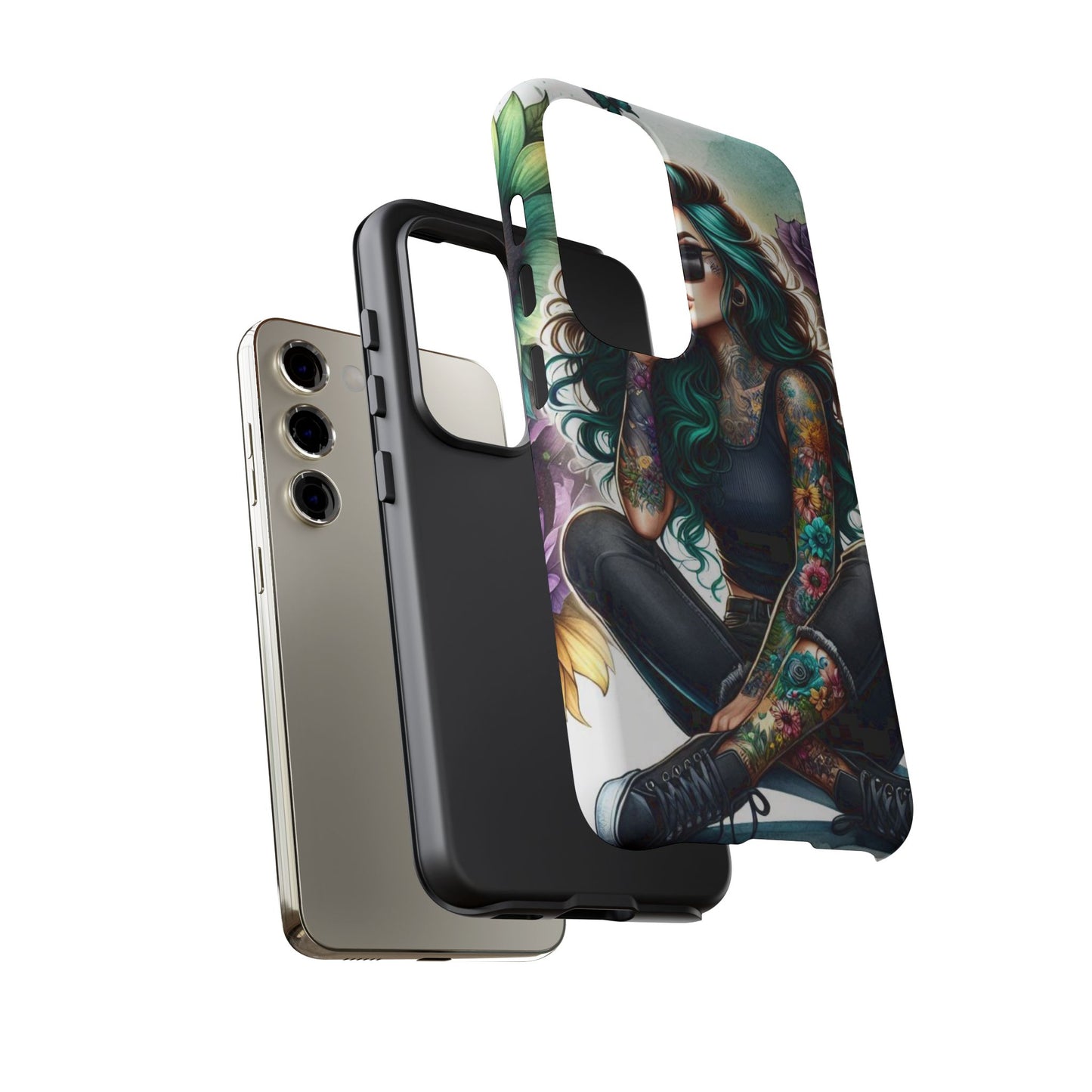 Urban Wildflower – Edgy Tattooed Beauty Mobile Cover