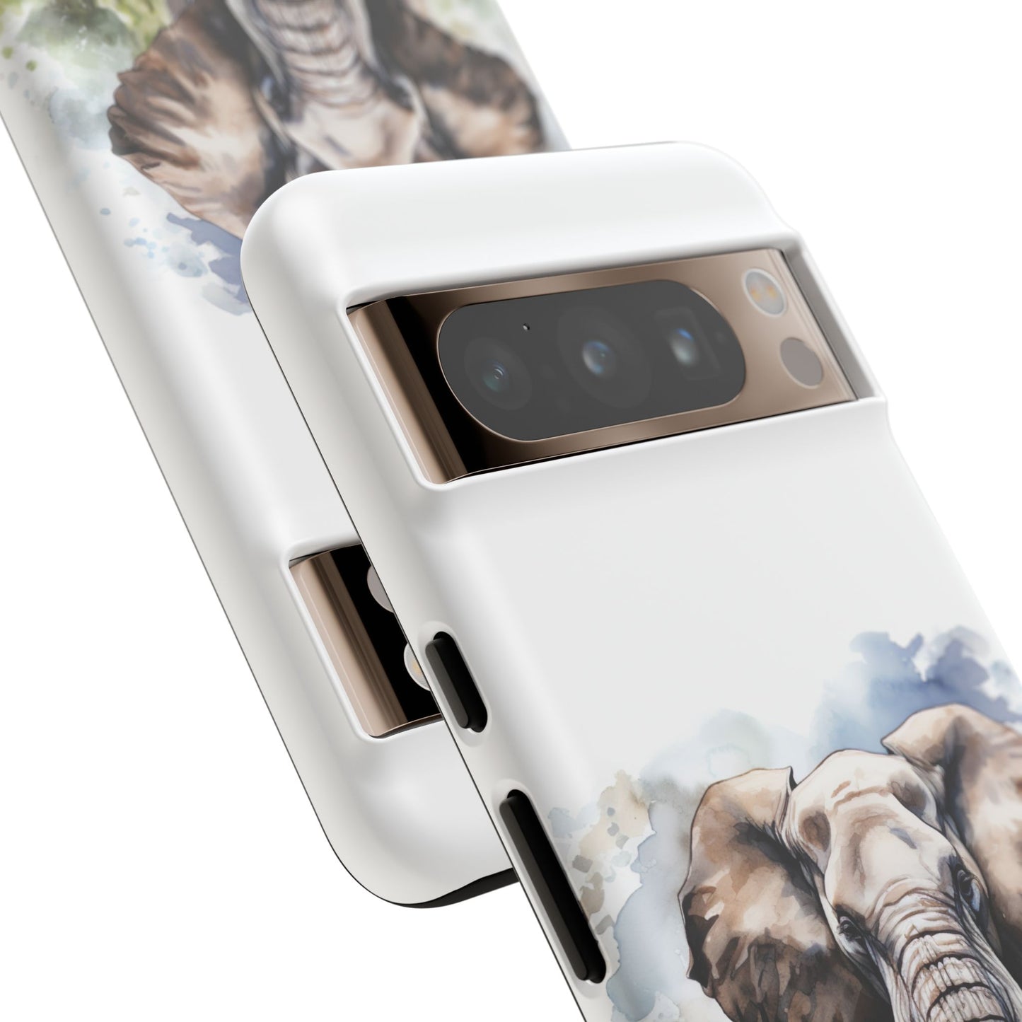 Majestic Watercolor Elephant Mobile Cover – Artistic Wildlife Design