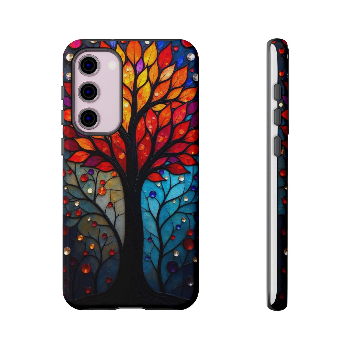 Stained Glass Tree: Vibrant Elegance for Your Case