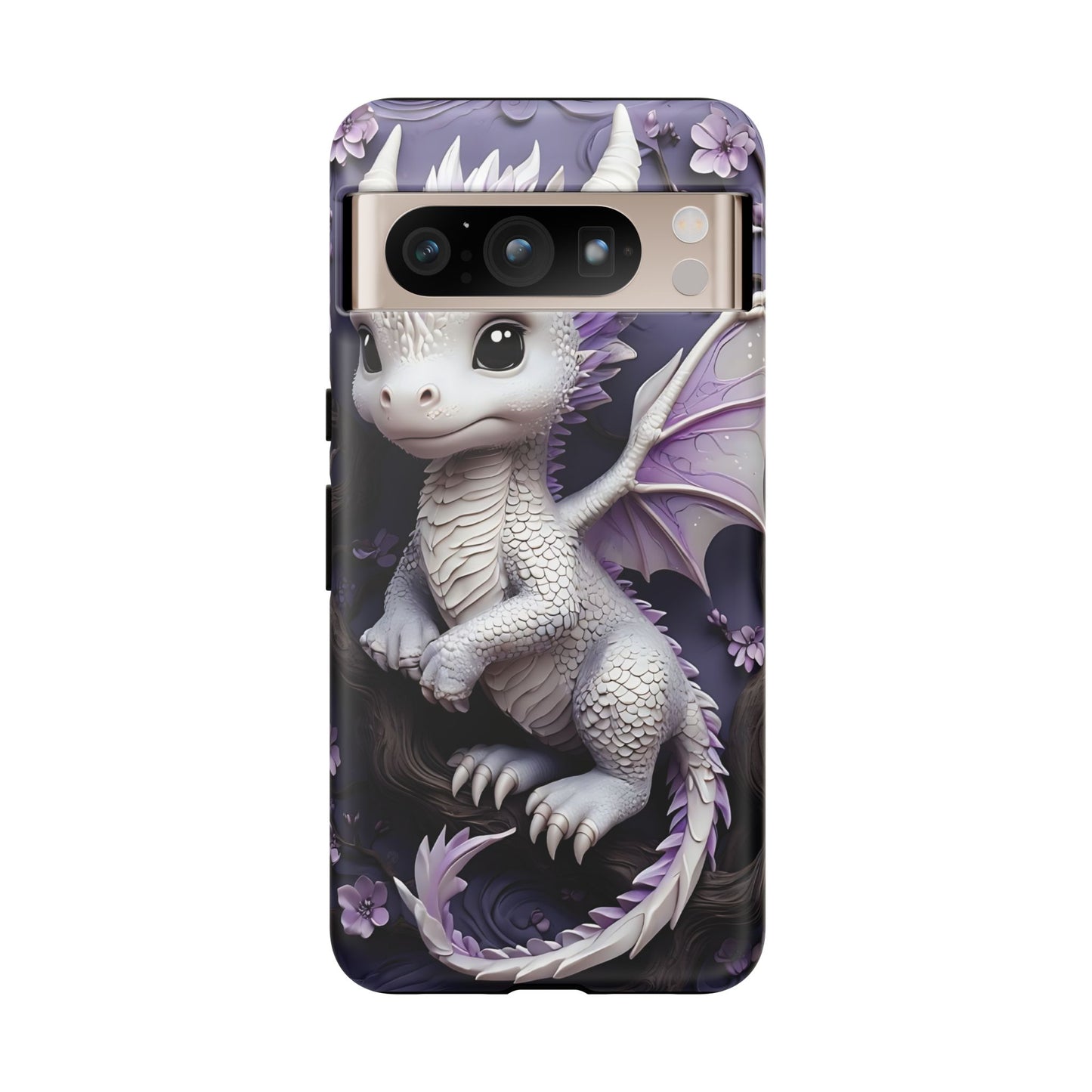 Charming Young Dragon on a Branch Phone Case Design
