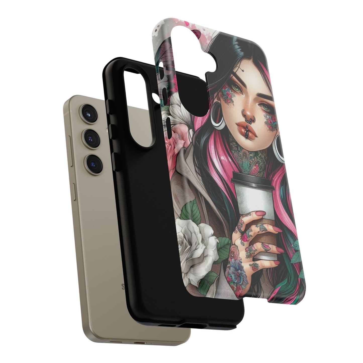 Tattooed Coffee Lover Art Mobile Case