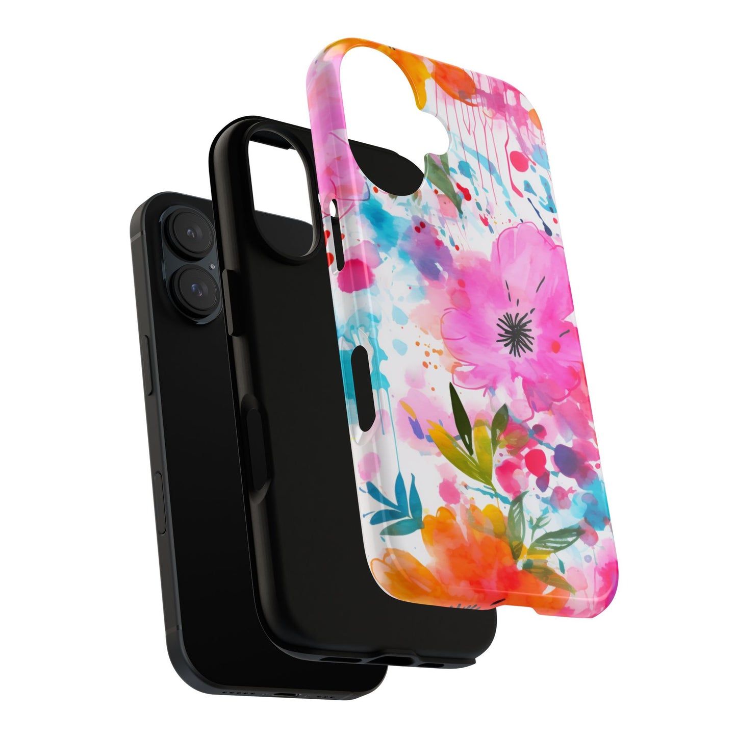 Vibrant Watercolor Floral Phone Case – Artistic & Colorful Design