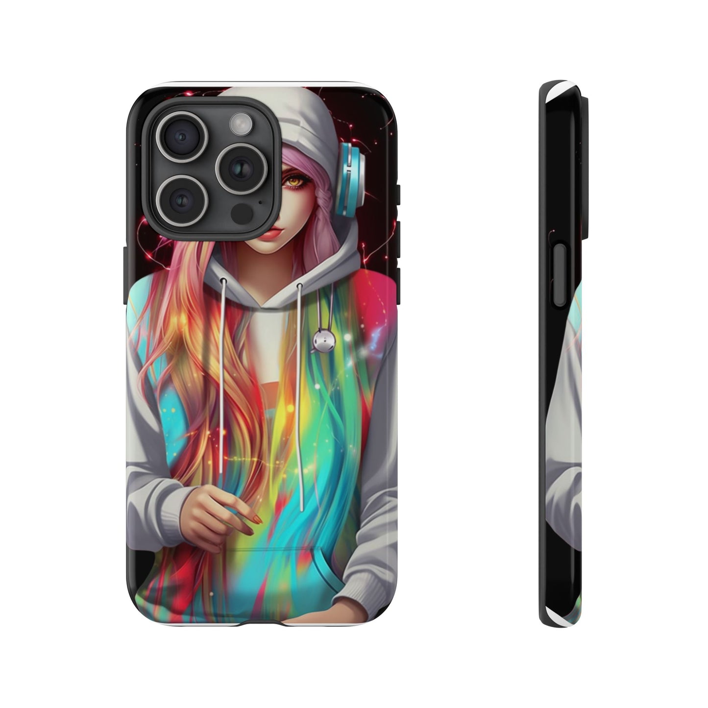 Anime Girl Phone Case - Cute Aesthetic Cover for iPhone, Samsung & Google Pixel, Girly Phone Case, Kawaii Phone Case, Anime Lover Gift