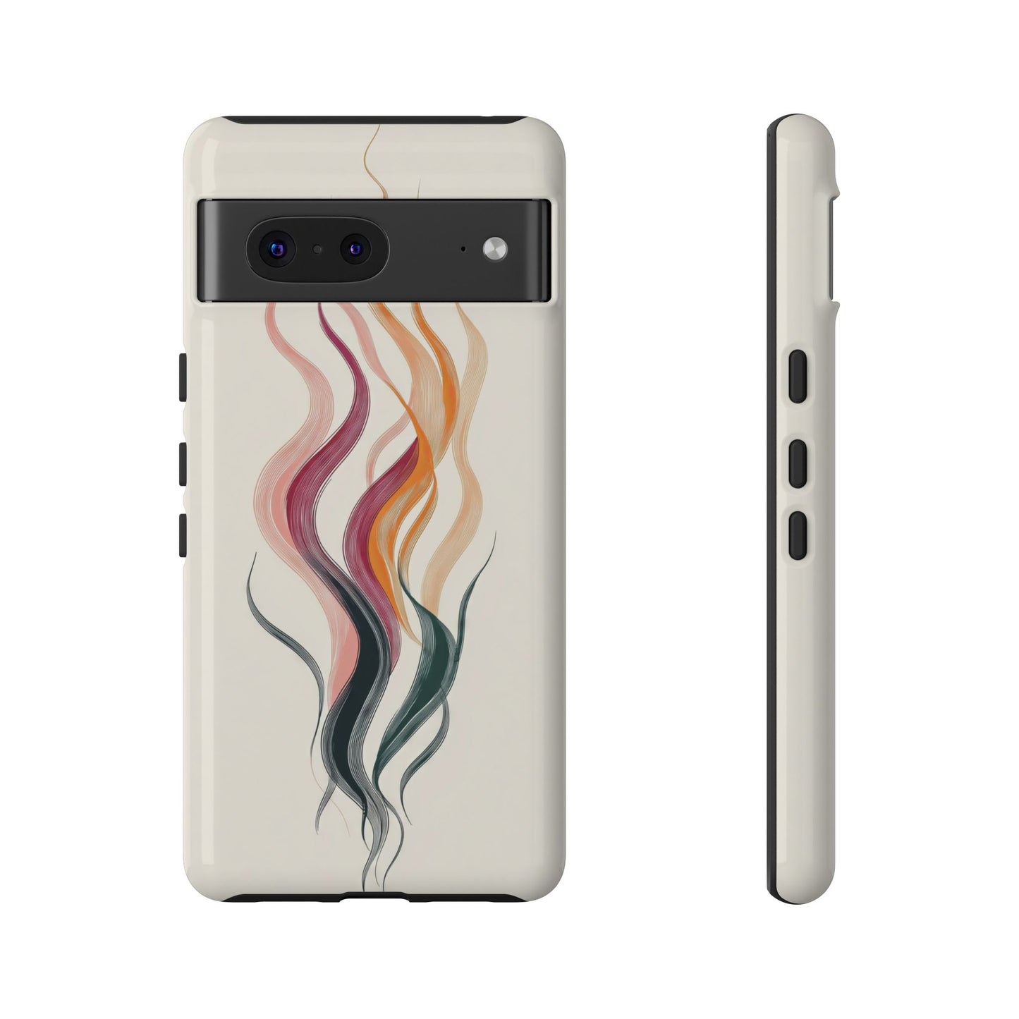Whispering Waves – Elegant Line Art Abstract Phone Case for iPhone, Samsung & Pixel
