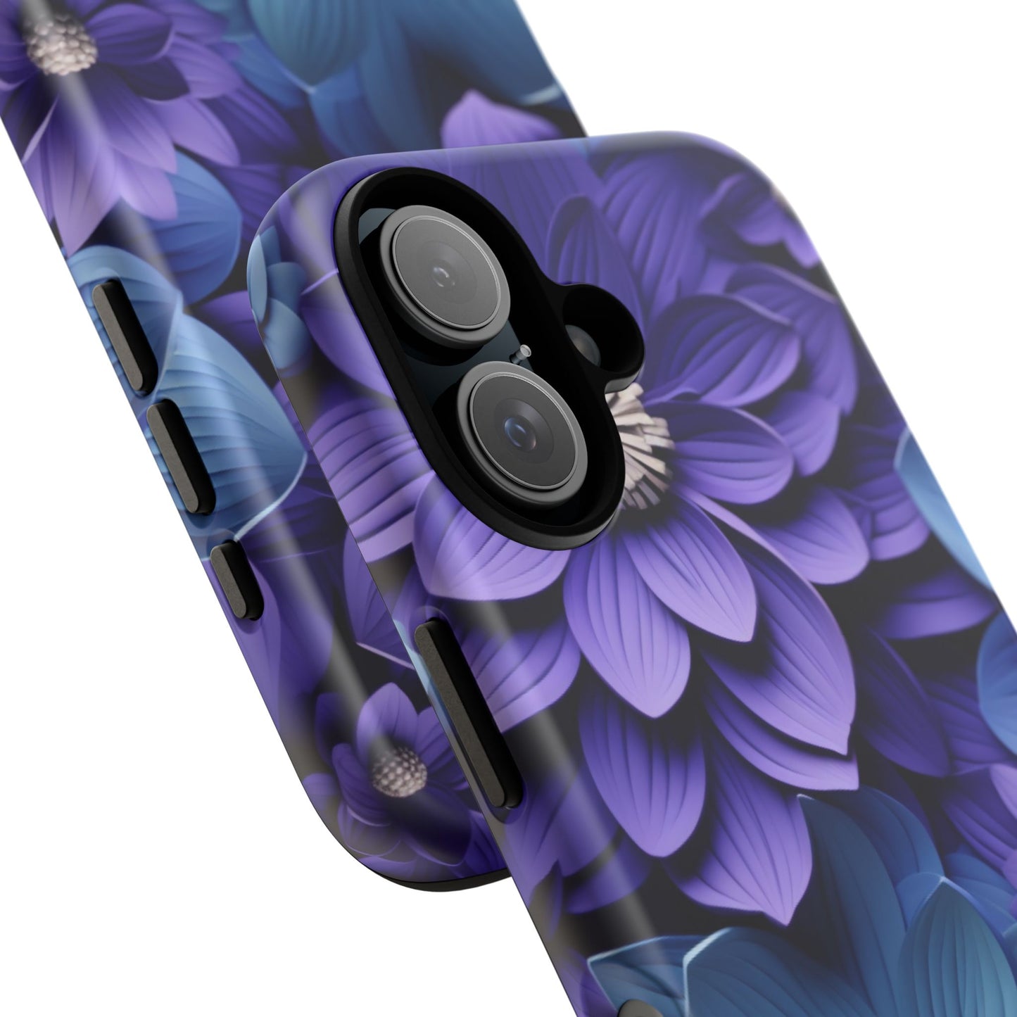 Royal Blue Floral Phone Case – Elegant & Luxurious Design