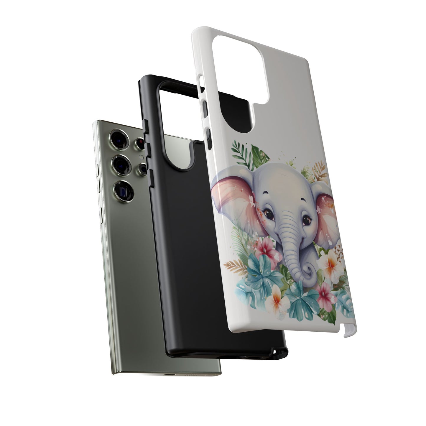 Adorable Baby Elephant Mobile Cover – Floral Fantasy Art