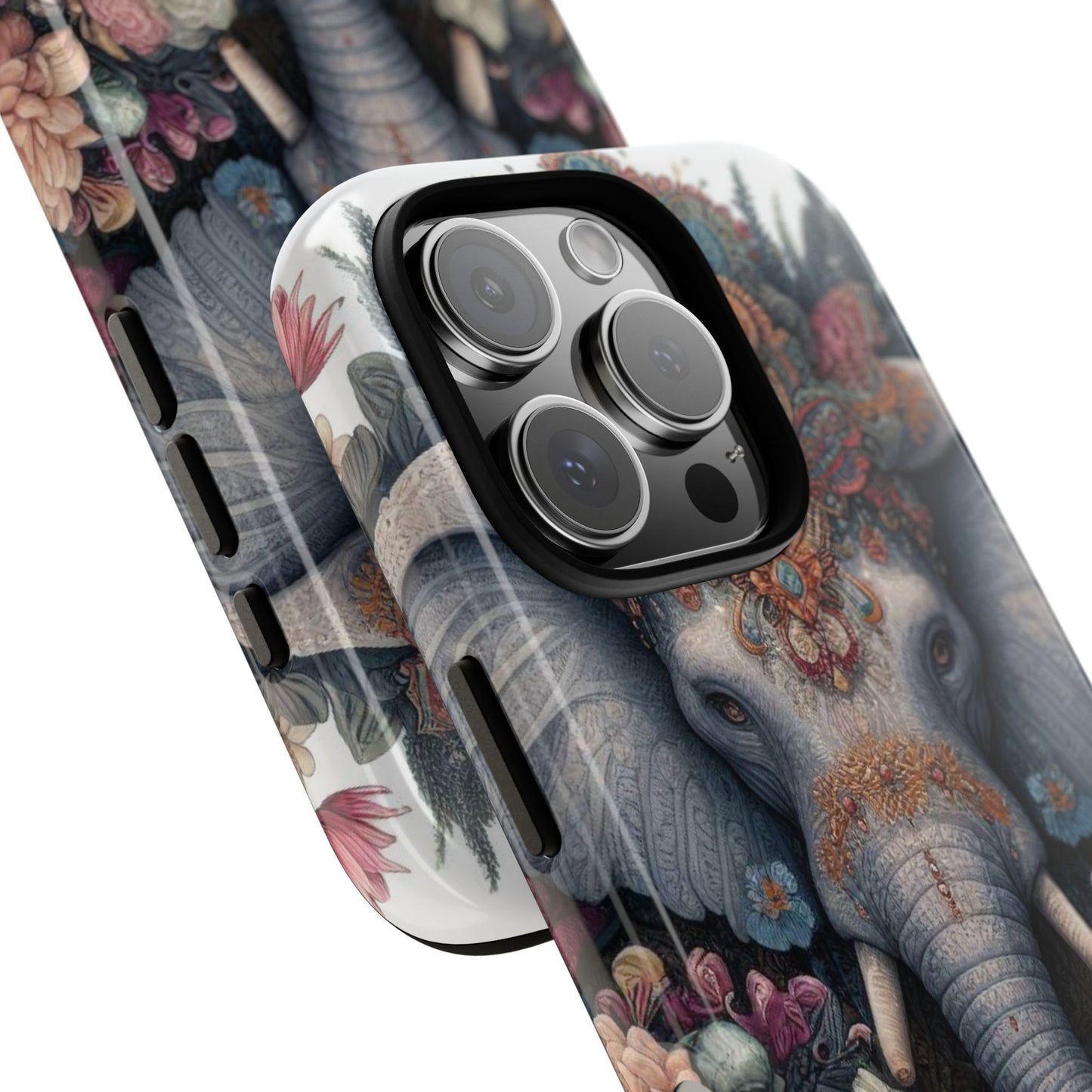 Regal Ornate Elephant Mobile Cover – Majestic Bohemian Art