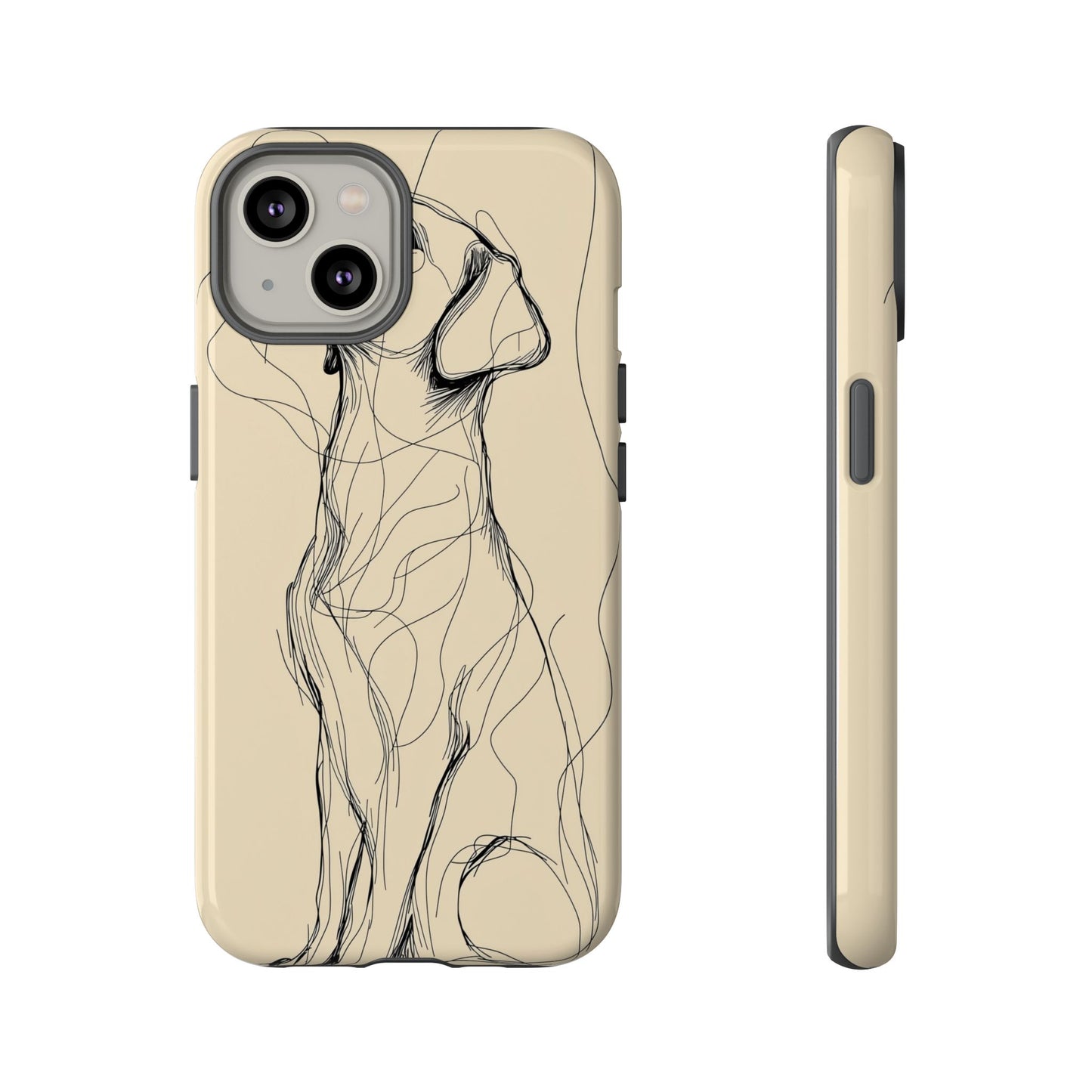 Loyal Lines: Abstract Dog Sketch Phone Case for iPhone, Samsung & Pixel