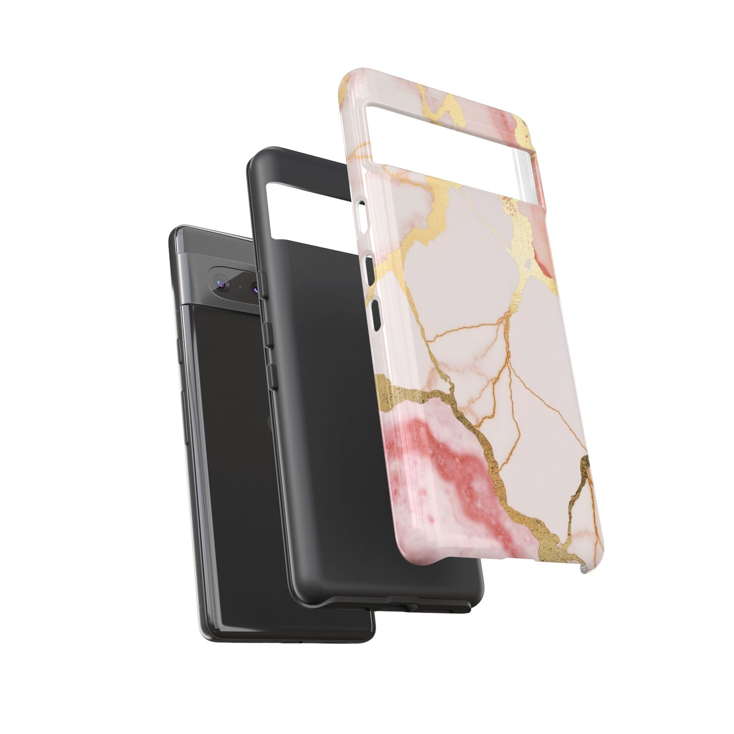 Beautiful Pink Minimal Marble Case Design