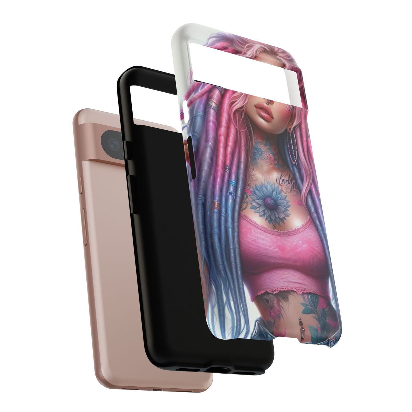 Boho Dream – Vibrant Dreadlocks & Floral Ink Mobile Cover