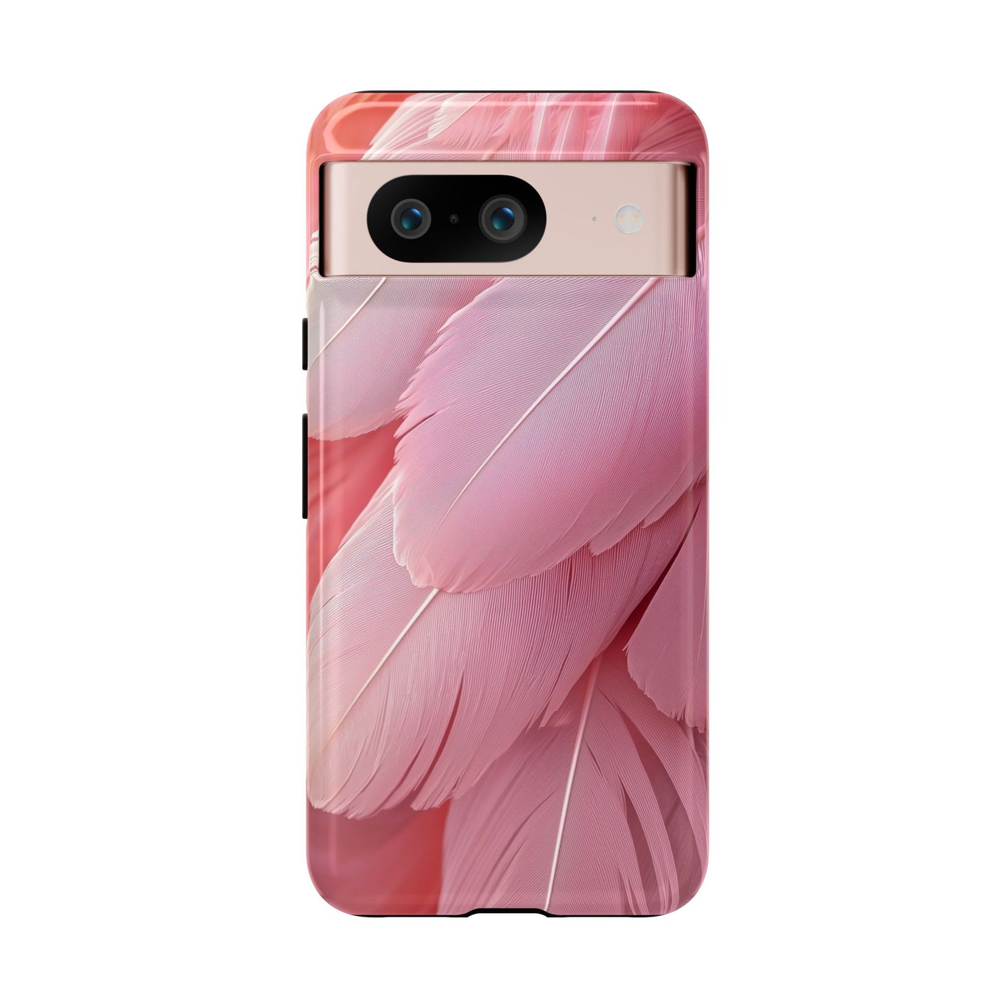 Blush Flamingo Feather Phone Case for iPhone, Samsung & Google Pixel