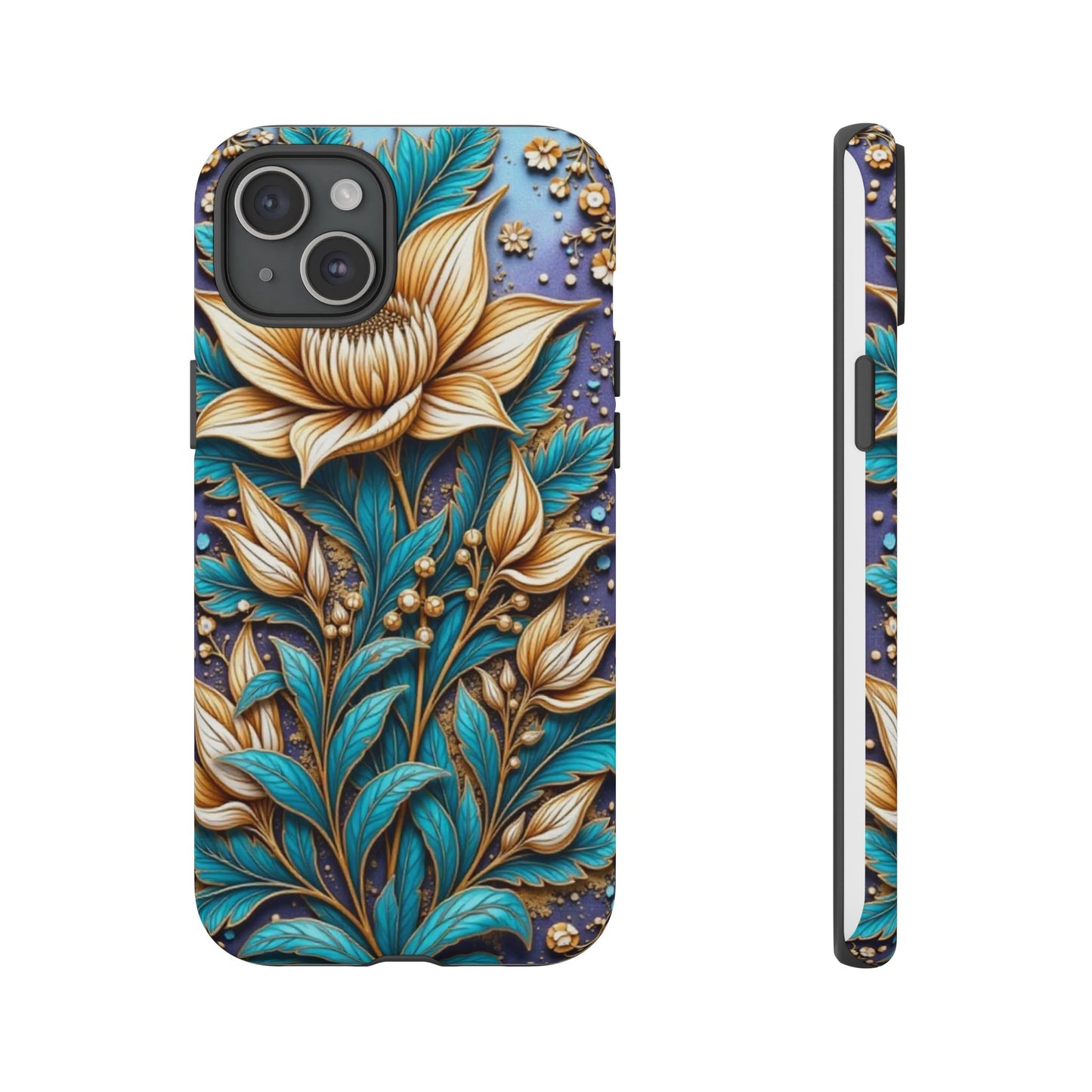 Golden Chrysanthemum: Floral Stained Glass Masterpiece