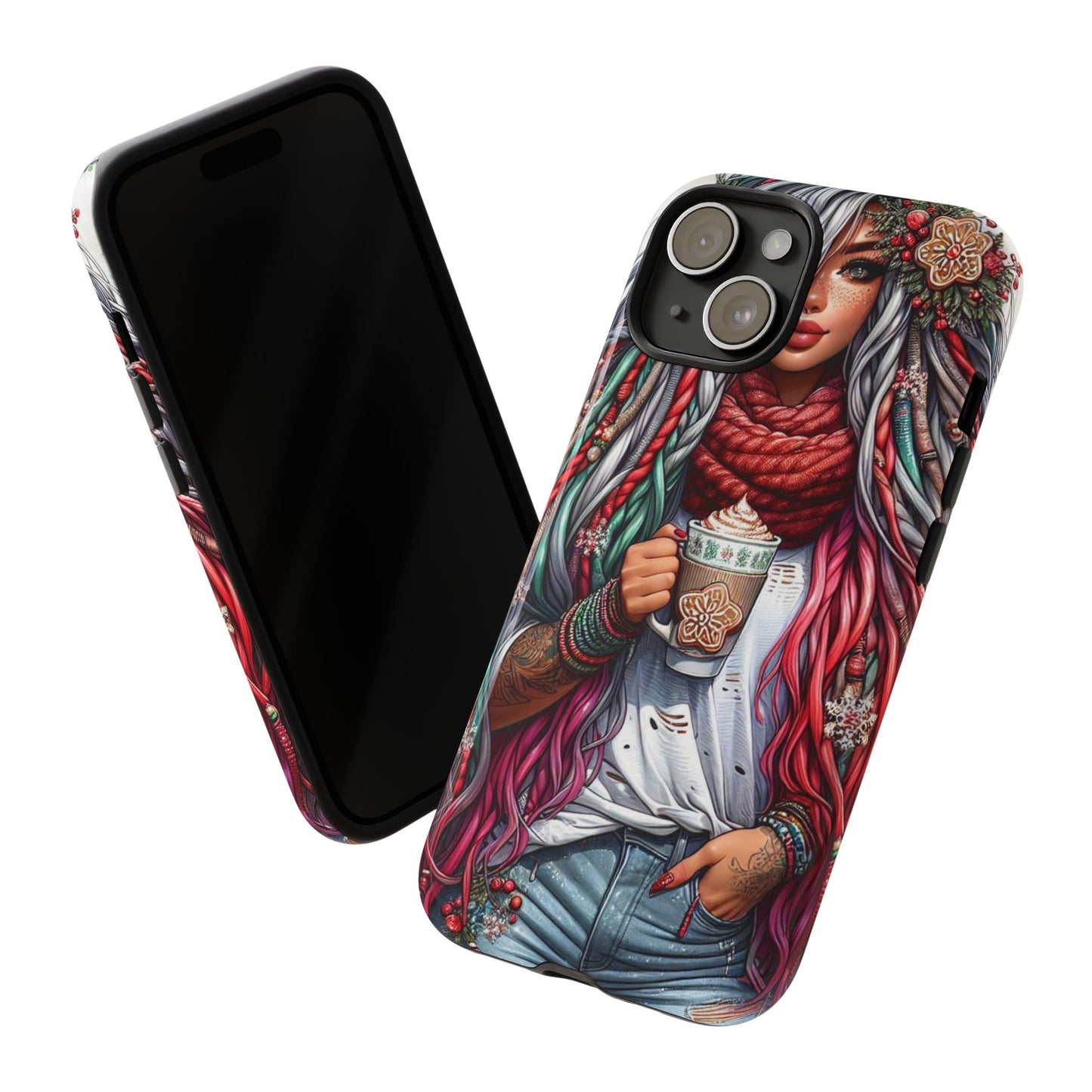Boho Winter Queen – Cozy Dreads & Holiday Vibes Mobile Cover