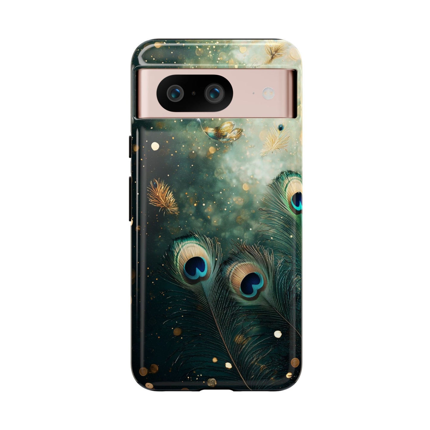 Iridescent Peacock Feather Luxe Phone Case for iPhone, Samsung & Google Pixel