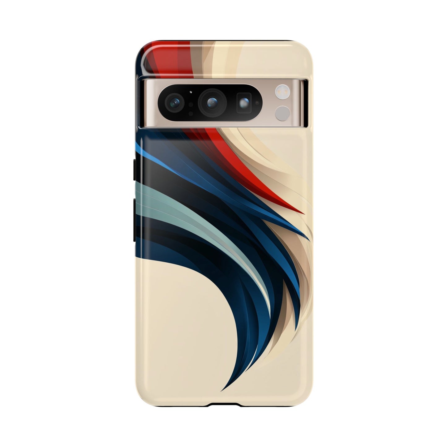 Crimson Flow – Abstract Motion Phone Case for iPhone, Samsung & Pixel