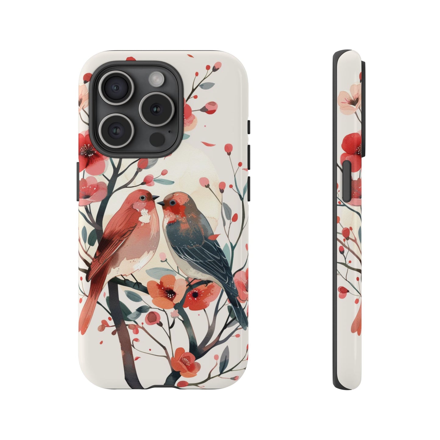Floral Birds Phone Case β Elegant Nature-Inspired Design for iPhone, Samsung & Google Pixel