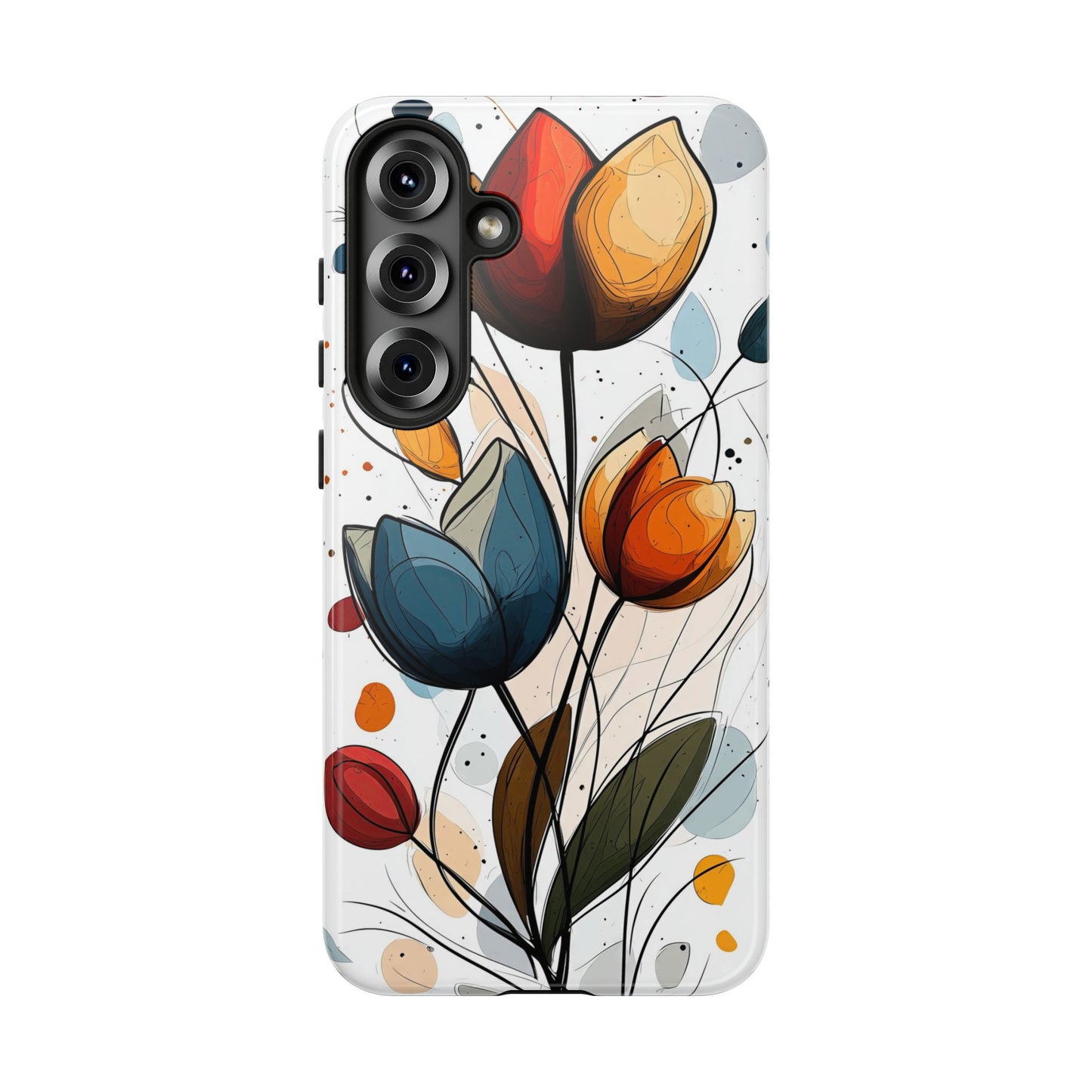 Tulip Whimsy – Artistic Floral Phone Case for iPhone, Pixel & Samsung