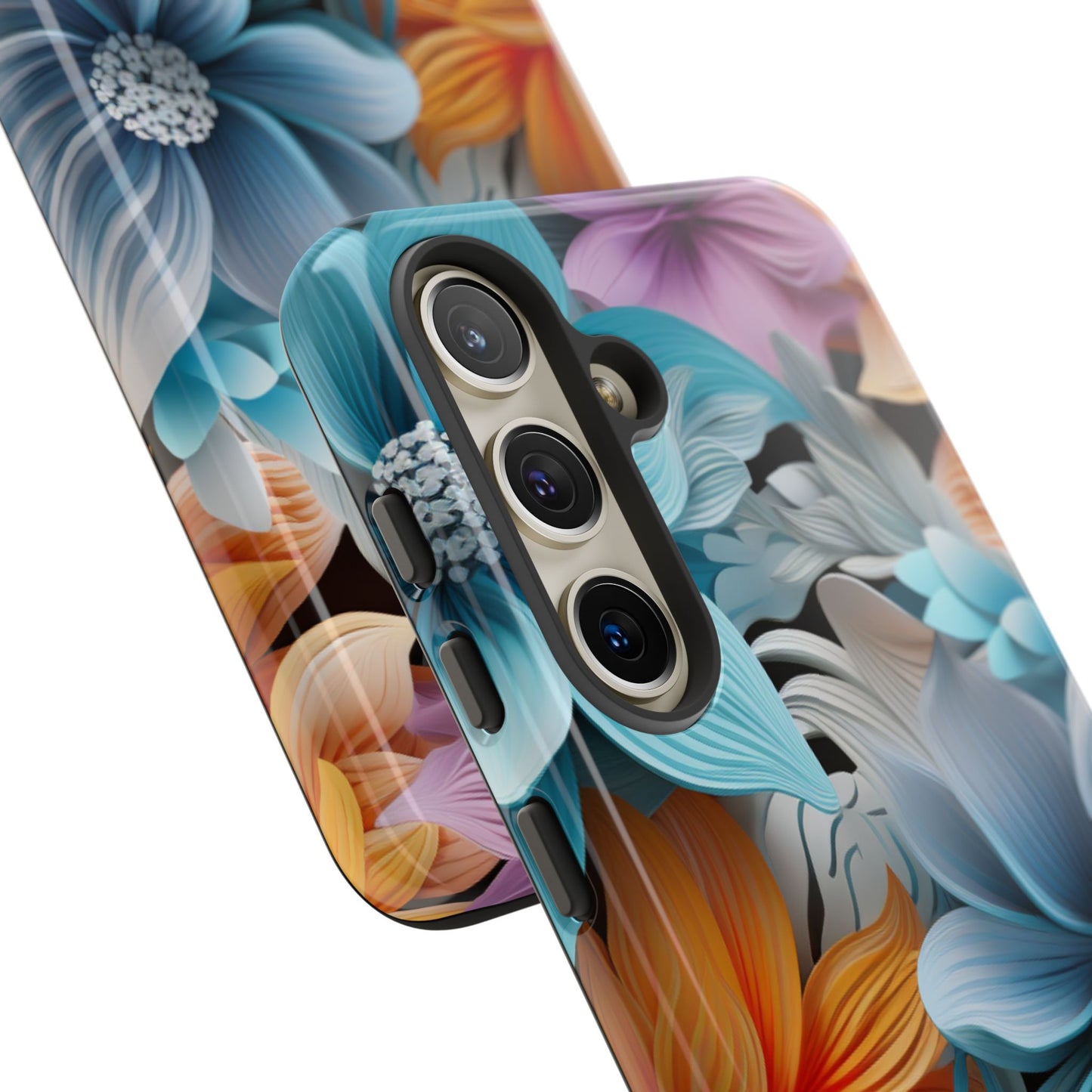 Elegant 3D Floral Bloom Mobile Case – Vivid & Artistic