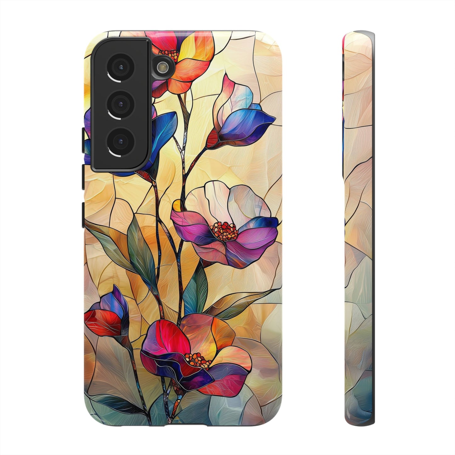 Pastel Garden – Dreamlike Stained Glass Phone Case for iPhone, Samsung & Pixel
