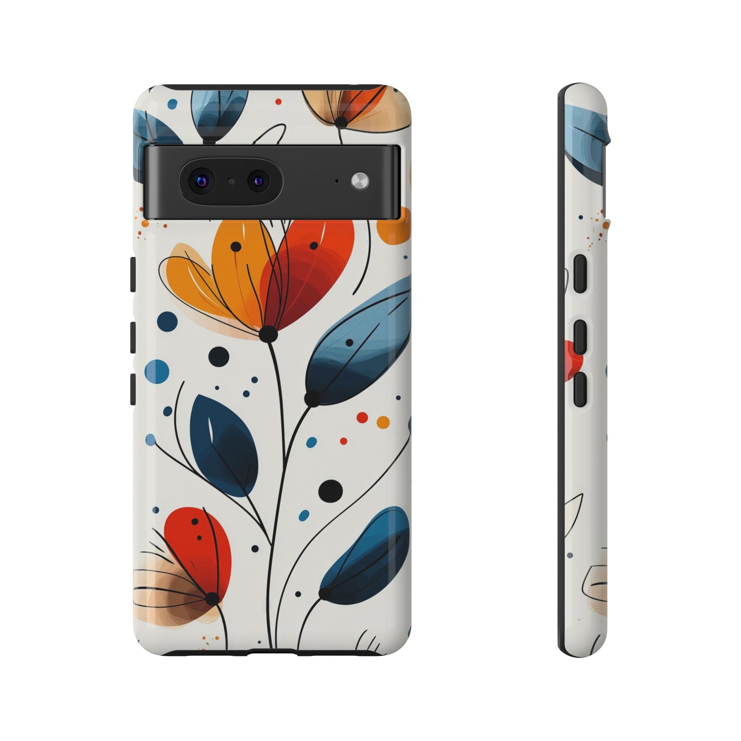 Floral Phone Case for iPhone, Samsung & Pixel | Abstract Colorful Flower Design | Vibrant Botanical Protective Cover
