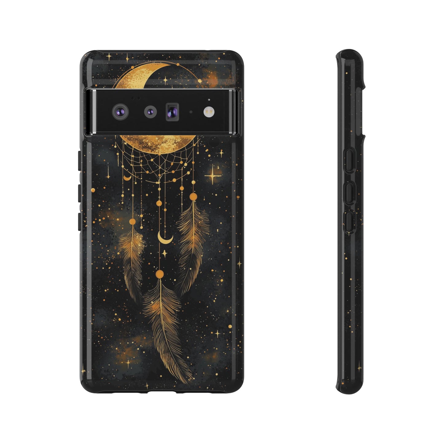 Golden Moon Boho Dreamcatcher Phone Case for iPhone, Pixel & Samsung