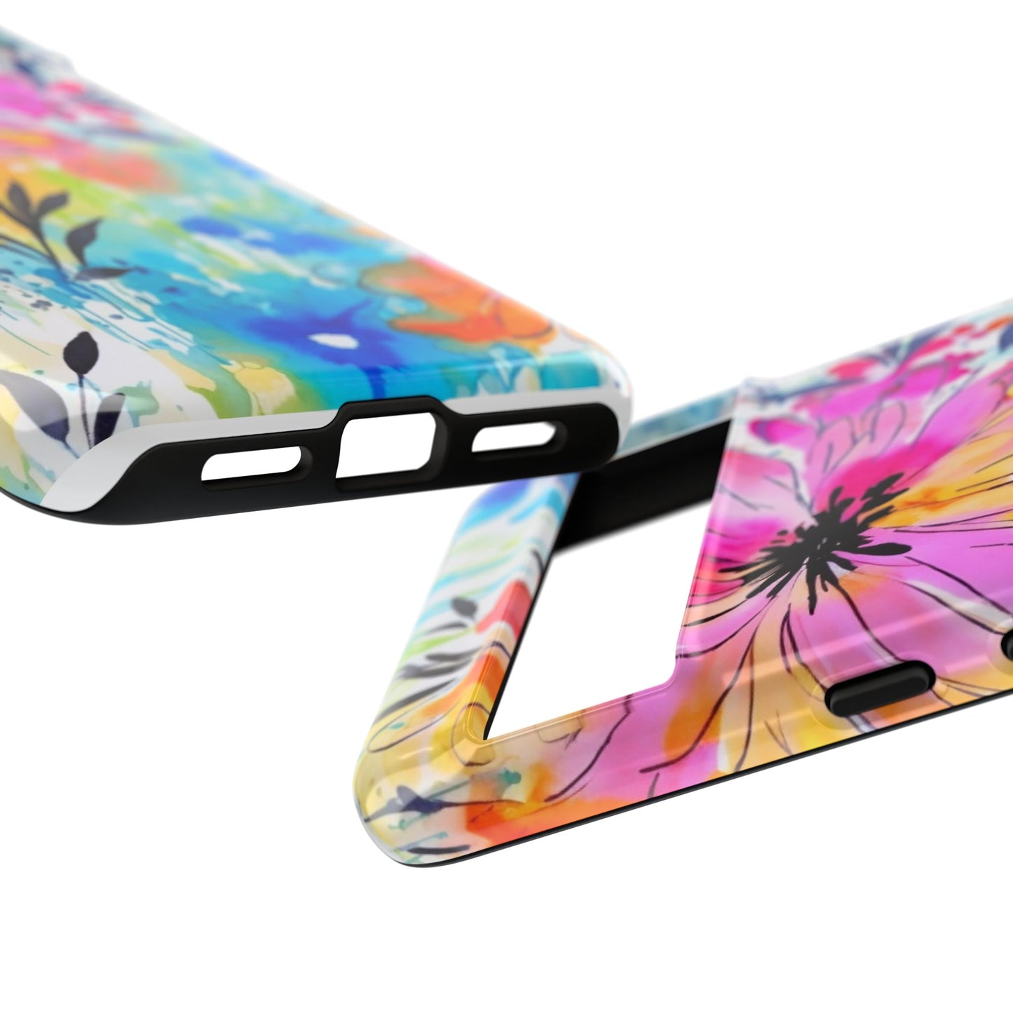 Abstract Watercolor Bloom Phone Case – Expressive & Vibrant