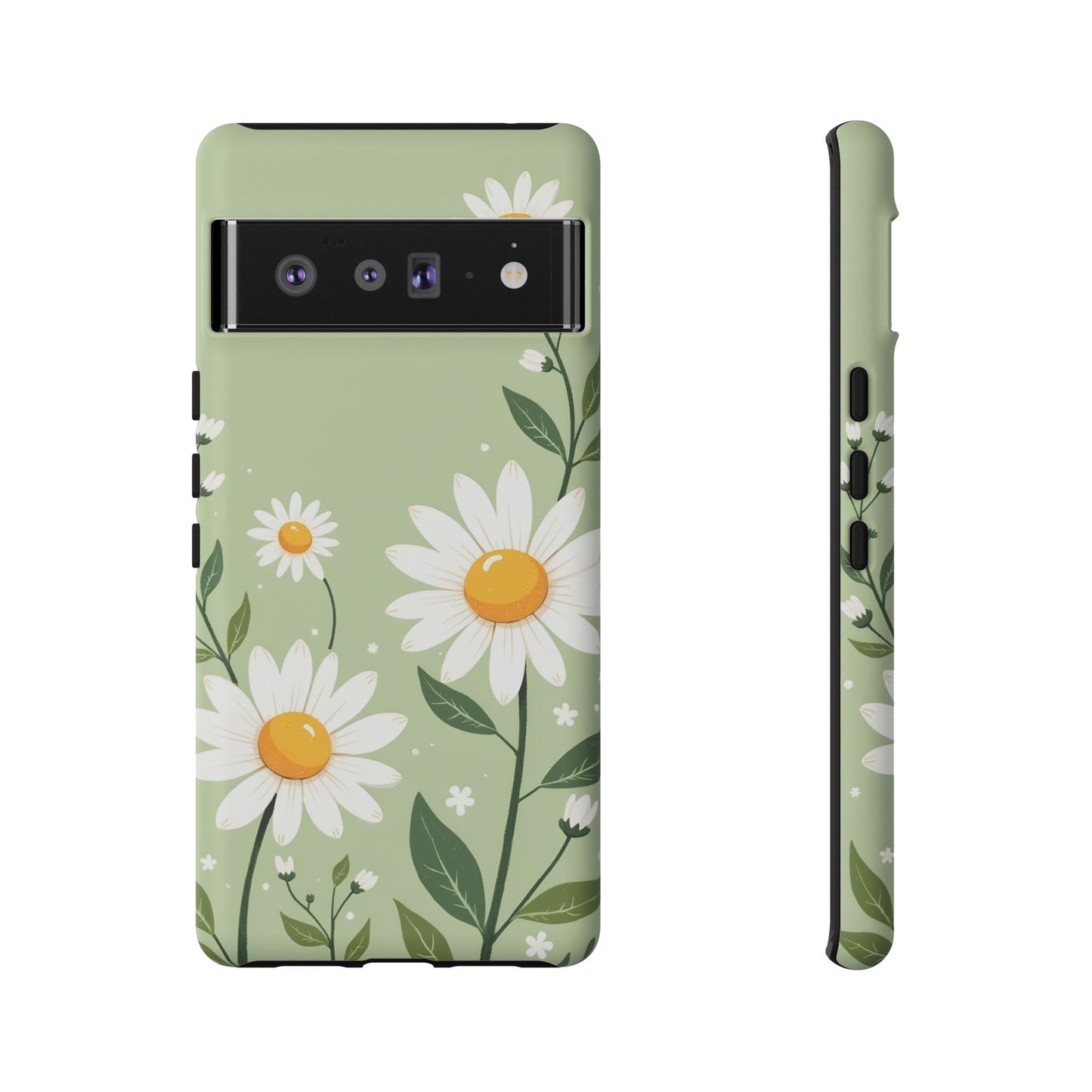 Green Floral Case, Daisy Pattern Design, Iphone Case Design, Perfect Gift For Her
