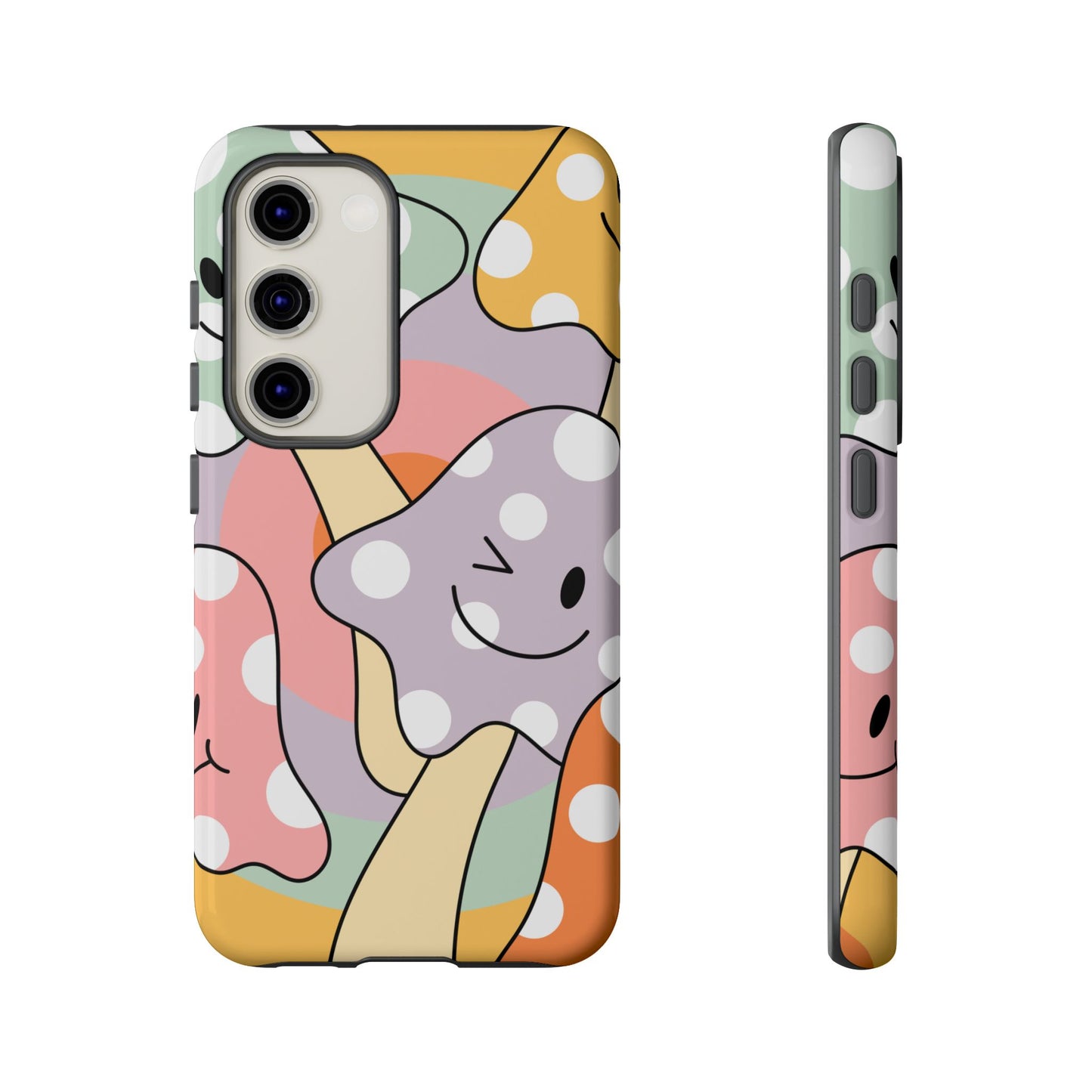 Retro Smiley Mushroom Phone Case β Cute 70s Aesthetic for iPhone, Samsung & Google Pixel