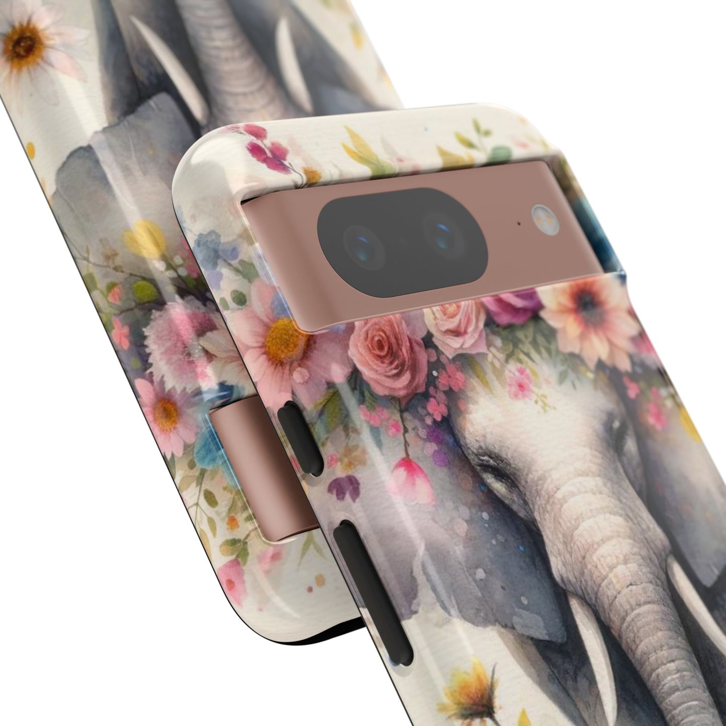 Watercolor Floral Elephant Mobile Cover – Dreamy Artistic Design